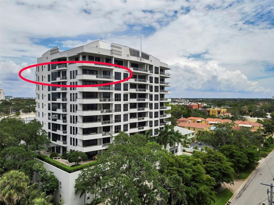 Experience breathtaking water views from this stunning 10th floor residence in The Savoy! Located on the picturesque Palm Avenue, one of the prettiest streets in downtown Sarasota, and just steps away from the bayfront, The Savoy offers a harmonious blend of natural surroundings and city living. With only 24 units, The Savoy is an exclusive and sophisticated building that offers leisure and comfort to its residents. This coveted corner unit boasts 3172 sq. ft of living space, 3 en-suite bedrooms, ½ bath, office, private elevator foyer, oversized 2 car garage, and 10 ft ceilings. Walls of floor-to-ceiling impact-resistant tinted glass provide natural light and showcase spectacular sunrises and sunsets. Enjoy the amazing views from 3 balconies, including one that is perfect for outdoor dining. The gourmet kitchen is a chef's dream with upgraded Poggenpohl Pearwood cabinetry, top of the line appliances including a Sub Zero refrigerator, 5 burner Miele gas range, Dacor ovens & microwave, Bosch dishwasher, and an island with a designer glass table. An elegant dining room and living room, with surround sound system, are well positioned to capture the splendid bay and city views. The owner's suite is a peaceful retreat with direct access to the balcony, 2 custom walk-in closets, and a luxurious bathroom with custom cabinetry, 2 sinks, jetted tub, shower, and water closet with bidet. A pleasant den/office space with window and built-ins has its own quiet area. The other 2 bedrooms have a private bathroom, walk-in closets, and each has access to a large balcony. Exceptional amenities in a serene retreat-like setting include a heated lap pool & spa, outdoor kitchen with a grill, fitness center, a massage room, saunas, a guest suite, a social room with a full bar and catering kitchen, a living room, a roof top terrace, a dog walk area, and concierge services. The reserves are fully funded, providing you with peace of mind. Enjoy maintenance-free living in this prestigious downtown location. This is an opportunity not to be missed!