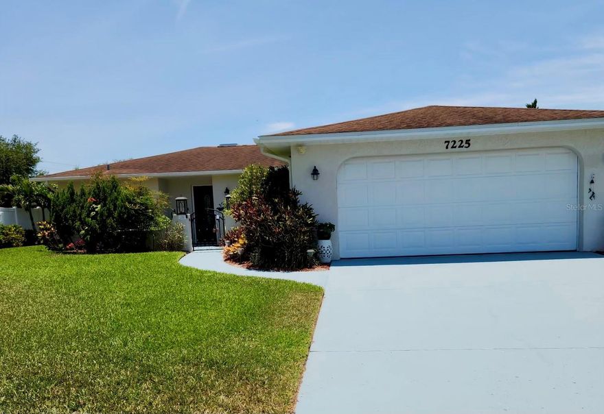 Welcome to your Florida retreat! This beautifully updated pool home offers the perfect blend of comfort, style, and functionality with two spacious ensuite bedrooms. The stunning open-concept kitchen features updated cabinetry, countertops, and appliances that are just two years old — ideal for entertaining and everyday living.
Gather with family and friends in the elegant dining room, then unwind in the inviting family room complete with ceramic tile flooring, hurricane-impact windows, and a cozy wood-burning fireplace.
Both primary suites feature updated bathrooms (2nd bath has a jacuzzi tub), generous layouts with room for king-size beds (both bedrooms have New South hurricane impact windows), and large walk-in closets. Newer a/c is approx. 2.5 years old. 

Step outside to your private backyard oasis featuring a covered patio, outdoor shower and resort-style seating area, large screened TV, and a sparkling in-ground pool perfect for relaxing or entertaining. All patio umbrellas convey with the home.
The meticulously landscaped yard is fully fenced with sprinkler system and also includes an extra concrete pad with side access for RV or boat storage (30 amp plug). Conveniently located near beautiful beaches, shopping, and dining, this home truly offers the best of Florida living! All this and no HOA fees.

(All furnishings are available for sale)