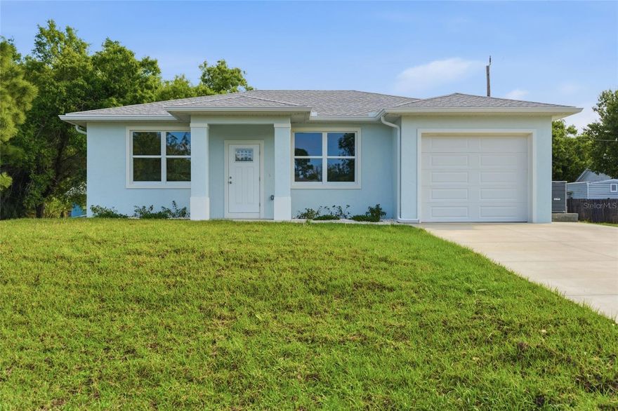 This Home Is a must see! Don't be fooled by it's small size - 9'4" ceilings make it feel spacious inside. 2 Bed/ 2 Bath. Tile thru out. Granite countertops. Impact doors/windows. Extra deep garage. NO FLOOD ZONE. 45 min to the beach. Quiet neighborhood. Minutes to interstate.