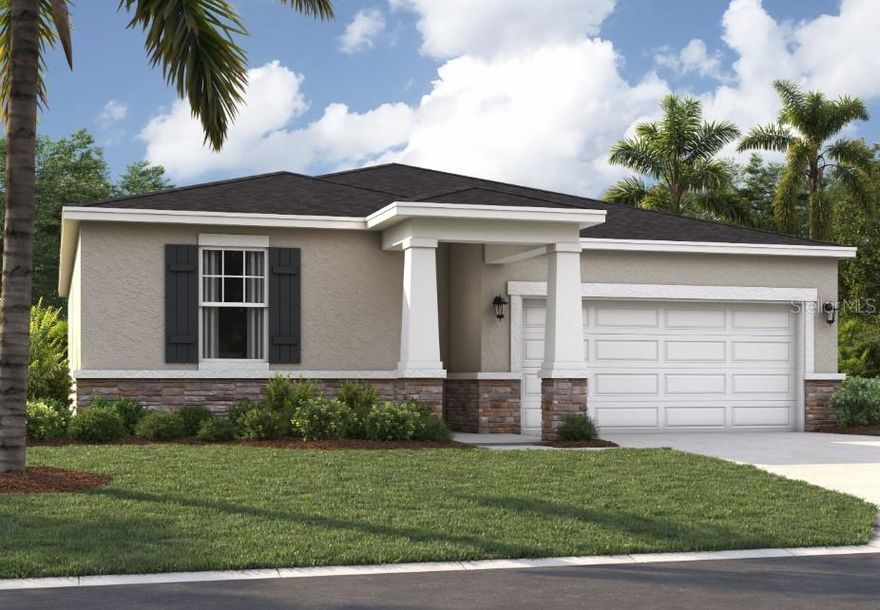 One or more photo(s) has been virtually staged. Under Construction. Ready for a Florida lifestyle? You'll love living at Silver Lake Pointe, where you'll be just minutes from all the shopping, dining, and entertainment options, and convenient to downtown Leesburg and Mount Dora. Plus, you'll have three main lakes and beautiful Silver Lake right in your backyard and many nearby parks and golf courses offering endless recreational options! Get ready to enjoy the sunny days ahead with the on-site amenities, including a pool, cabana, and playground.
Step inside the Quest single-family home, a thoughtfully designed residence that maximizes both comfort and efficiency. Spanning 1,350 square feet, the open floor plan seamlessly connects the kitchen, dining room, and great room, creating an inviting space perfect for family gatherings or entertaining guests. Sliding glass doors lead from the great room to a rear patio, ideal for outdoor grilling and enjoying the Florida sunshine. The primary suite, tucked away for privacy, features a large window that bathes the room in natural light, while the en-suite bathroom boasts a walk-in shower, dual vanity, and a spacious walk-in closet. Two additional bedrooms down the hall share a full bath, ensuring privacy for everyone while also being accessible for guests. With three elevation options available for this value-packed home, the Quest offers ample opportunities for personalization to suit your style. The home includes two garage spaces, providing convenience and additional storage. This is more than just a house; it’s a place where memories will be made and cherished. Don’t miss out on this incredible opportunity to own a beautiful home in a vibrant community. Contact us today to schedule an appointment and take the first step toward making this dream a reality. Your new life awaits! *Photos are from a similar home.