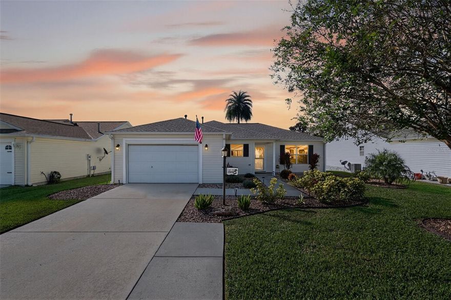 FABULOUS, METICULOUSLY-MAINTAINED, TURNKEY 3/2 Corpus Christi featuring a WONDERFUL SCREENED LANAI  and REAR PAVER PATIO in the highly sought after Village of Woodbury! LOW BOND - only $1,573! ROOF (2020) This AMAZING home is MOVE-IN READY! LOW-MAINTENANCE, STONED planting beds and an ELEGANT LEADED-GLASS door welcome you in to the foyer of this MAGNIFICENT home! The OPEN-CONCEPT floor plan seamlessly connects the living, dining, and kitchen areas, creating a BRIGHT, SPACIOUS main living space. A strategically placed SOLAR TUBE, near the dining area, fills the home with ABUNDANT NATURAL LIGHT while LUXURY VINYL PLANK flooring extends throughout the ENTIRE home, offering a sleek, MODERN look and easy, LOW-MAINTENANCE living! The STUNNING kitchen boasts WHITE cabinetry with PULL-OUTS, QUARTZ countertops, TILE backsplash, under-cabinet LIGHTING, hallway PANTRY, and an EAT-IN breakfast bar for casual dining. From the living room, step through the sliding glass doors into the inviting screened-in LANAI complete with a ceiling fan and CHARMING café lights. This FANTASTIC OUTDOOR RETREAT is the perfect spot to ENJOY your morning coffee or UNWIND while taking in the GORGEOUS Florida weather! Just outside, an ADJACENT PAVER PATIO provides the ideal space for grilling and entertaining! Back indoors, the primary bedroom features LVP flooring and a GENEROUS WALK-IN closet. Its en-suite bathroom boasts WHITE cabinetry with QUARTZ countertops, a WALK-IN shower, and a LINEN closet. A SPLIT FLOOR PLAN with two additional bedrooms and a second bathroom ensures a PRIVATE guest wing and/or a QUIET home office. Bedroom two offers LVP flooring, DOUBLE windows, and a built-in closet. The second bathroom features a WHITE vanity with QUARTZ countertop, tub and shower combination, and a LINEN closet. Bedroom three (No closet) offers DOUBLE windows. This additional room can function as either a home office, den, or an additional sleeping area for guests. Completing the package is a 18’x25’ one and half car garage boasting a GENEROUS laundry area with shelving and hanging rod, additional corner shelving, a PHANTOM RETRACTABLE GARAGE DOOR SCREEN, and PLENTY of space for a car and a golf cart! DON’T MISS YOUR OPPORTUNITY TO OWN THIS GORGEOUS TURNKEY HOME! The Village of Woodbury is IDEALLY LOCATED close to Nancy Lopez Legacy Country Club and Championship Golf Course; Glenview Country Club and Championship Golf Course; Mulberry Grove Recreation Center; First Responders Recreation Center; First Responders Pitch-N-Putt Golf Course; Springdale Fitness and Walking Trails; Mulberry Dog Park; and Hwy 441 and CR466, offering an abundance of shopping, dining, banking, medical, and more! PLEASE WATCH OUR WALKTHROUGH VIDEO of this FABULOUS TURNKEY HOME and call today to schedule your Private Showing or Virtual Tour!