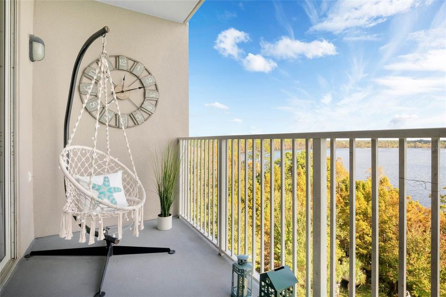 A Fantastic opportunity to own this lake front condo zoned for short-term rental. Fully furnished one-bedroom two-bathroom condo with breathtaking lake front views located at Blue Heron Beach Resort in Orlando! You could wake up to a spectacular Lake Bryan sunrise view from your private balcony, a wonderful way to start your day! The condo features a Master bedroom with a King bed and En-suite bath, bonus bunk bed with 2 Twin beds, two Full bathrooms for your convenience and comfort. The entire condo is carpet free with Laminate and Ceramic tile floors. Upgraded with new water heater tank and newer furniture. The suite comes with a fully equipped kitchen, appliances, washer & dryer, etc.

Well located - only miles away from Disney Springs, major theme parks, restaurants, outlet shopping.  Walks to mini Golf, supermarket and gift shop. HOA fees cover water, cable, internet, and building insurance. Covered parking, security elevators with keyed access only. 

Resort style amenities includes multiple pools, hot tubs, game room, gym, lakefront dock, scenic boardwalks. Imaging sipping a refreshing cocktail from the Tiki Bar while relaxing poolside, enjoying an environmentally friendly stroll on the boardwalk through the conservation area. Soak your sore muscles in the outdoor Jacuzzi after the long day from the parks!