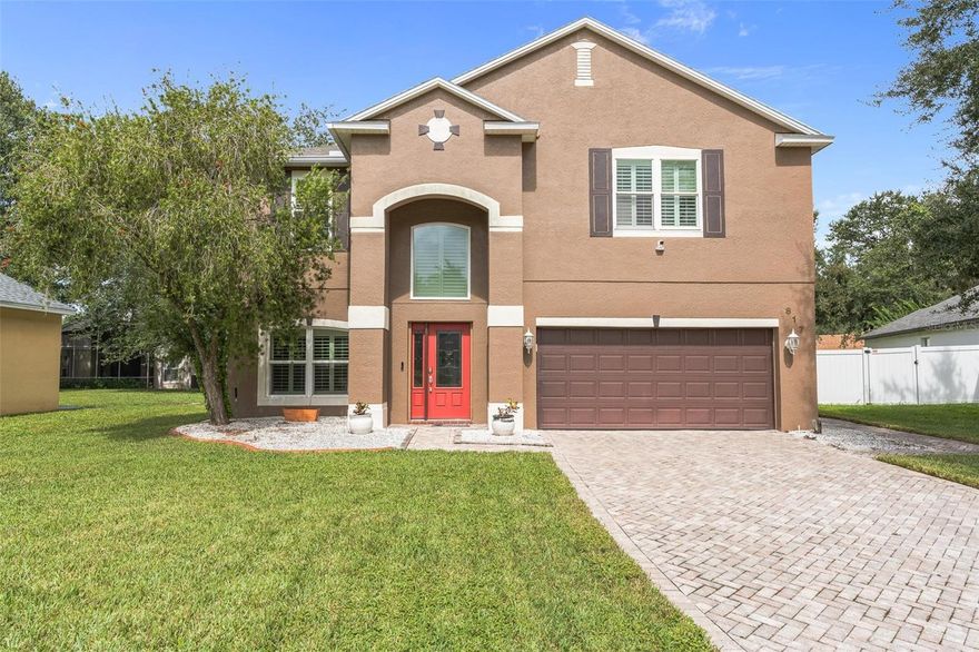 Tucked away on a quiet cul-de-sac with over 3,000 sq ft of beautifully updated living space, this elegant pool home is the one you've been waiting for! Spacious and definitely not "cookie cutter" offering 4-bedrooms, 3 bathrooms in the desirable Country Crossing at Spring Ridge community. As mentioned before, this beauty offers 3,074 sq ft of living space, offering a Florida room, formal dining room, family room, kitchen. The kitchen features stainless steel appliances, granite countertops, eat in kitchen space & backsplash plus abundant storage. Upstairs lies all of the bedrooms so let's go on up! The master suite includes a generous walk-in closet and ensuite bath with walk in shower + soaking tub. Bedrooms 2-4 all offer walk in closets. Recent upgrades include brand new laminate floors, crown molding throughout, wood accents + a newer A/C unit (installed 2016.)
Step outside, enjoy your screened-in saltwater pool, paver lanai & driveway, fenced yard, and a 2-car garage. Close proximity to SR-429 for easy commute and community amenities such as pool and playground. Don’t miss this turn-key home in a convenient and family-friendly neighborhood.