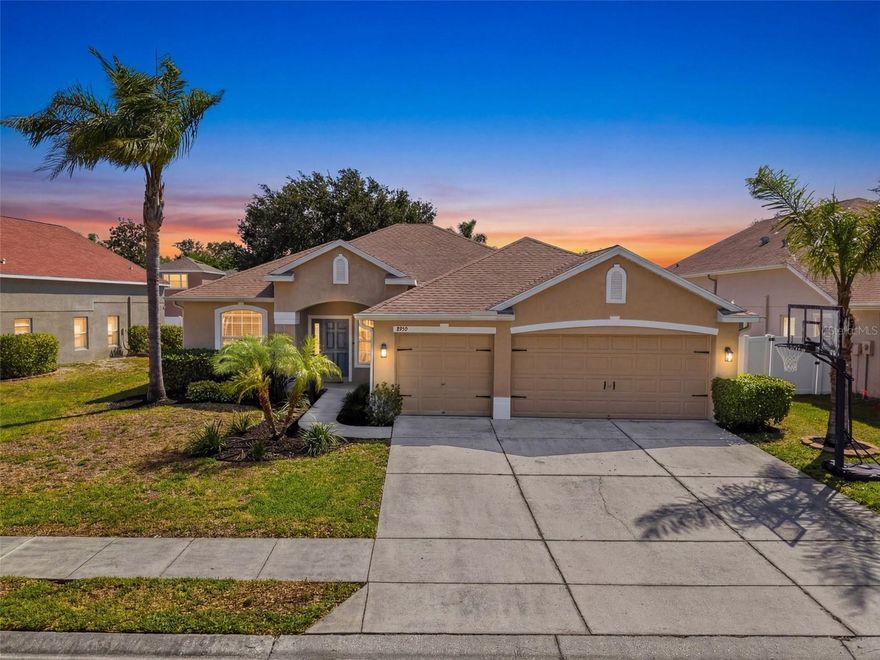 WELCOME TO THIS FABULOUS POOL HOME IN THE HIGHLY SOUGHT-AFTER WATERS EDGE COMMUNITY!  Experience the ultimate Florida lifestyle in this residence featuring nearly 2,000 square feet of beautifully designed living space, complete with 3 bedrooms, 2 bathrooms, and a spacious bonus room—perfect for a home office, playroom, or additional living area.  The true showstopper is your private outdoor oasis. Relax or entertain in style with a heated saltwater pool, expansive covered patio, fully fenced backyard, and lush professional landscaping—your own slice of paradise to enjoy year-round.  Step inside to an open-concept floor plan designed for both everyday living and effortless entertaining. The dining room and bonus room flow seamlessly into the kitchen, breakfast nook, and living area, creating a bright and inviting atmosphere.  The upgraded kitchen is sure to impress, featuring stainless steel appliances, a stylish tile backsplash, premium wood cabinetry, quartz countertops, and a convenient breakfast bar.  Retreat to the spacious primary suite offering private access to the pool and patio. The en-suite bathroom is thoughtfully designed with dual quartz vanities, a relaxing garden tub, a separate shower, and a large walk-in closet.  Additional highlights include two generously sized bedrooms with built in closets, a well-appointed secondary bathroom, and a dedicated laundry room with sink for added convenience.  Residents of Waters Edge enjoy resort-style amenities, including a clubhouse, fitness center, two community pools, a basketball court, and playgrounds. The low HOA fee also covers cable, high-speed internet, and trash service.  This home offers the perfect blend of comfort, style, and location.

SCHEDULE YOUR PRIVATE SHOWING TODAY—THIS ONE WON’T LAST!