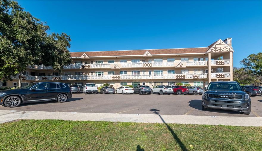 Welcome home to your impeccably clean & maintained 2nd floor condominium at On Top Of The World! This roomy condo is cheerful, sunny & move in ready! Furnished condo includes a queen size hide-a-bed in the living room for extra guests. The floorplan features a spacious & charming combined living/dining area, with wood look laminate flooring. The kitchen is light & bright with vinyl flooring & newer ceiling light. The owners added a sweet kitchen cabinet around the refrigerator for extra storage & display, with a quartz counter-top. The sunlit breakfast room adjoins a cozy Florida room with a newer ceiling fan. The primary bedroom has an en suite for your convenience and privacy, including a tiled step-in shower. The second bathroom has its own bathtub. This condo features Home Depot installed PGT Vinyl Windows in the family room, living room, bathroom and 2nd bedroom for your peace of mind. Windows have a transferable limited warranty. Upgraded tankless hot water system delivers continuous hot water while keeping energy bills low. On Top of the World is a lively 55+ gated, pet friendly golf community. Amenities include 2 Golf Courses (18-hole and 9-hole), as well as 2 Pools (one heated), Sauna, Hot Tub, computer room, library, cafe, dog park, woodworking shop, lawn bowling, walking trails, pickleball and tennis courts! The newly remodeled Cardio Gym is equipped with up-to-date exercise machines. Lots of entertainment here and numerous clubs to have fun with friends. Less than 30 minutes away from the famous Clearwater Beach, 15 minutes away from downtown Dunedin, and 5 minutes from Countryside Mall. Overall, this is a great property to call home! Don't miss out on this Sunshine State gem!