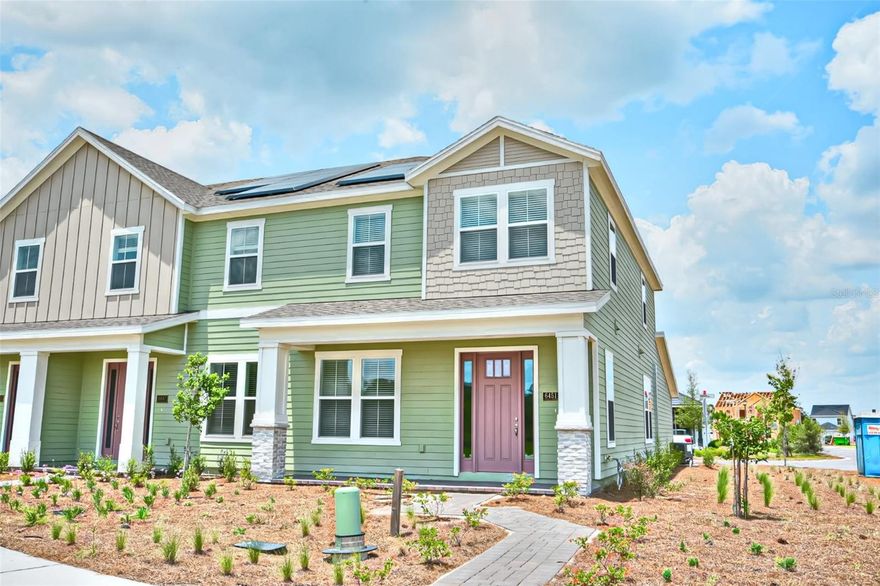 Dreamfinder’s 3-bedroom townhome located in the anticipated Weslyn Park Community at Sunbridge! Highly desired Seacrest END UNIT! The unique design of this home offers an open space concept allowing plenty of natural light and featuring the GOURMET KITCHEN PACKAGE with 42' UPGRADED CABINETS, Stainless Steel Appliances with Built-in Microwave/Oven and VENT HOOD, and GRANITE COUNTERTOPS. This kitchen is perfect for entertaining! UPGRADED TILE FLOORING throughout the living areas. The second floor highlights the master bedroom and upgraded en-suite bathroom, secondary bedrooms, shared bath, and laundry room. The master-planned community of Weslyn Park at Sunbridge is the kind of neighborhood where herb gardens and parks invite quiet reflection. Spend your free time connected to nature on the walking/cycling trails, by the pool, or at the future Marina fishing or canoeing. This home will not last long, schedule your appointment today!
