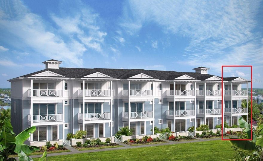 Brand New Oceanfront Townhome in Verona! Last opportunity in this building. Welcome to Verona, an exclusive oceanfront community offering private beach access and a resort-style pool. This stunning new construction townhome is designed for effortless coastal living—low maintenance, lock-and-leave convenience, and just steps from the sand. Inside, the first floor features a spacious bonus room—perfect as a game room, den, or secondary living space—along with a convenient half bath. A private elevator takes you to the main living area on the second floor, where you'll find an open-concept layout ideal for entertaining. The gourmet kitchen boasts a large island, upgraded countertops, stainless steel appliances, and a walk-in pantry. The adjoining living and dining areas flow seamlessly to a covered balcony with sweeping ocean views. A second half bath serves your guests with ease. Upstairs, all bedrooms are thoughtfully placed on the third level. he oceanfront primary suite offers a private balcony, spacious walk-in closet, and luxurious en-suite bath with dual vanities and a walk-in tiled shower.  Fall asleep to the sound of the waves. A generously sized secondary bedroom also features its own private bath and walk-in closet. The third-floor laundry room adds everyday convenience. Additional features include a 2-car garage, private elevator access to all three floors, pavered lanai, and a private beach walkover. This home is maintenance-free and comes with a builder's warranty for peace of mind. Photos are representative and are not of the actual home.