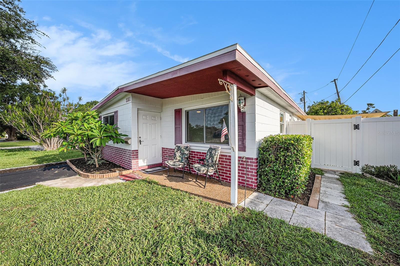 Discover the perfect blend of charm and comfort in this well-maintained mid-century modern block home, nestled right
on the border of St. Petersburg and the vibrant and artsy Gulfport community. With its block construction and
newer roof (2023), the home has been upgraded with hurricane impact windows and doors (2021), which provide peace
of mind during storm season._______ This home features 3 comfortable bedrooms and 1 full bath, offering versatility to suit your lifestyle. Each room provides natural light and cozy comfort, while the third bedroom presents an ideal opportunity to be used as a home office, den,
guest room, or creative studio—perfect for today’s work-from-home or multi-purpose living needs. Whether you need
extra sleeping space or a quiet retreat, this layout adapts beautifully. The newly updated (2025) bright and airy kitchen includes newer stainless steel appliances, such as a fridge and dishwasher. Also included in the updates are garbage disposal, kitchen cabinets, countertops, range hood, and ceiling fan—everything you need to keep things comfortable and make this heart of the home shine._______The inside laundry room, conveniently located between the kitchen and side yard, comes fully equipped with a
washer, dryer and hot water heater (2021) -combining everyday convenience with modern efficiency._______ The home’s layout flows effortlessly as you step out the side door, and are greeted by the cool sail shade which adds outdoor comfort from the sun. This leads to a large, spacious, and gated, fenced-in yard featuring alley access and ample room for an RV, boat, future garage/carport, or even a pool. A small shed offers extra storage, while the classic brick BBQ grill sets the stage for unforgettable weekend gatherings under the Florida sun._______This home offers a transferable 2-10 Homebuyers Warranty which provides assurance, value and peace of mind to the
buyer._______ Located just minutes from Gulfport’s bustling waterfront district, you'll enjoy easy access to quaint shops, popular
eateries, art walks, street festivals, local cafés, local breweries and waterfront dining and the Gulfport marina.
Love the outdoors? Enjoy quick access to the scenic Pinellas Trail, with its unofficial 77-mile loop (and it connects to other trails), which is perfect for biking, jogging, or walking._______Nearby schools include Boca Ciega High School, St. Petersburg College’s Gibbs Campus, and the prestigious Stetson University College of Law—all just minutes away, making this location ideal for students and professionals alike.
to Gulfport, downtown, or the beautiful Florida beaches._______ Nearby schools include Boca Ciega High School, St. Petersburg College’s Gibbs Campus, and the prestigious Stetson University College of Law—all just minutes away, making this location ideal for students and professionals alike. You're also a short drive/hop on the bus to all the best that vibrant Downtown St. Pete has to offer, like the art Galleries, St Pete Pier, Mahaffey Theatre, and award-winning dining, vintage shops, rooftop bars, breweries, boutique shopping,
weekly markets, and so much more. Whether you're looking for your forever home or a fantastic investment opportunity, this home offers unbeatable value in a prime location with room to grow.