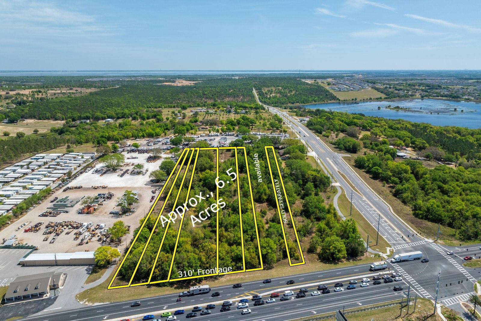 Minneola Acreage – on US Hwy 27 offers approx., 6.50+/- acre Premium Site in South Lake County’s prime development area, Discover a prime location in a fast-growing area. This property is surrounded by thriving commercial developments and offers exceptional accessibility with many commercial development possibilities and easy access to major turnpike routes leading both north and south in Florida, it's perfectly positioned to attract a high volume of traffic. where thousands of homes already exist and new housing units are in the pipeline. With the completion of Florida Turnpike Exit #278, the region is well-equipped to support expansion driven by growth from Orlando. The area is home to the massive Hills of Minneola project, which is currently in development and is expected to include new residential units along with approximately 900,000 square feet of retail or commercial space, around 800,000 square feet of office space, and over one million square feet dedicated to industrial, medical, and research facilities. Additionally, about 500,000 square feet is allocated for a new school and other institutional developments, complemented by plans for a large park, extensive green space, . Adjacent to Clermont, the Olympus community—a 243-acre sports-themed development—is projected to generate a $1.4 billion economic impact, while in nearby Groveland, Kroger operates over 3000,000-square-foot, robot-powered customer fulfillment center. This explosive growth, combined with excellent visibility on US Hwy 27 and easy access to all routes, positions the site as a highly attractive investment opportunity.
It makes this an Excellent Commercial Development Possibility on Hwy 27 in Minneola.
All parcels can be combine to add Approx., 6.50+/-acres into one cohesive parcel, this development site could be perfectly sized for expansive commercial ventures. Don’t miss this chance to invest in a burgeoning market with significant growth potential.