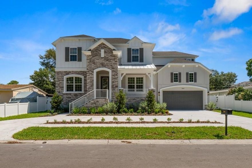 This may be the most incredible layout and design that David Weekley Homes has built in South Tampa.  What a stunner!  On a quaint street with many new homes, people out and about enjoying the community and a quick couple of blocks to restaurants and a farmer’s market!  From the front of this home, you will quickly notice how it sits grand on the home site.  Lots of dimension and textures of finishes make this home a stunner!  The long circular driveway allows for extra parking but also leads to an oversized garage with tall ceilings for extra storage.  If entering from the garage, there is a full-size mud room including a backpack rack, seat with storage and a separate countertop to organize the whole family or create a charging station space.  The staircase into the front door of the home first arrives at the front porch.  Inside, a home office sits on one side with a 1st floor guest suite on the other.  Why choose when you can have BOTH rooms!  Continuing into the grand great room, you will find a sophisticated kitchen that has cabinets stacked to the ceiling with crown molding trim, chevron patterned polished marble tile backsplash to the ceiling, quartz countertops and anchored by the Seaside Reserve Outerbanks rev-wood flooring.  For convenience, a trash/recycling bin is built in, pots and pans drawer under the cooktop, and soft close doors and drawers.  You won’t want to leave this kitchen until you look out onto the covered lanai, prepped for a future outdoor kitchen and tv, pool bath and stunning swimming pool enclosed in the fenced in back yard.  Open the whole space up for indoor/outdoor living in full effect! Heading upstairs you’ll notice the iron spindles and a bonus room ready for movie night or game time!  There are three secondary bedrooms, one being an en-suite, on one side and the owner’s retreat on the other and it may as well be in its own zip code!  This room actually has its own foyer/sitting room including a beverage refrigerator and countertop ready for your drink of choice.  This bedroom has plenty of space with lots of natural light.  Enter the owner’s bathroom and you’ll see a shower with dual zones including a rain can from the ceiling and a shower niche built in for your toiletries.  In addition, a free-standing tub sits in the corner, dual vanities with extra drawers and amazing natural light too! The walk-in closet is larger than some secondary bedrooms and is built to create  his and her sides if preferred.  We added a secret door from the owner’s closet into the laundry room to make it even more convenient to take care of that laundry.  A quartz folding table and soaking sink are included.  This home really has so many amazing features including 8ft solid core doors, impact glass windows, trim detail on selected walls, electric car charger prewire, and no carpet.   This home includes a 1-year warranty on all defects in workmanship and materials, 2-year on major mechanicals, including plumbing, electrical and HVAC and a 10-year structural warranty.  We can’t wait to share this home with you!