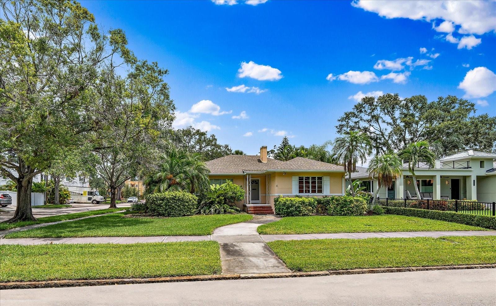 A rare opportunity to create your dream home in the heart of Historic Old Northeast! With a waterview from the front of the property, you're just steps from Beach Dr. and St. Pete's gorgeous waterfront park! Located on one of the neighborhood’s most picturesque brick-lined streets, this 60' x 120' lot offers an unbeatable combination of charm, location, and build potential.
The property is situated in coveted Flood Zone X; this property provides peace of mind, significantly reduced insurance requirements, and flexibility for your architectural vision. This is a prime lot to clear custom home designed to suit your lifestyle.
Enjoy being part of one of St. Pete’s most beloved neighborhoods, where historic character meets walkable convenience. You're just minutes from Coffee Pot Bayou, waterfront parks, boat ramps, and all the shops, dining, and arts of downtown St. Petersburg.