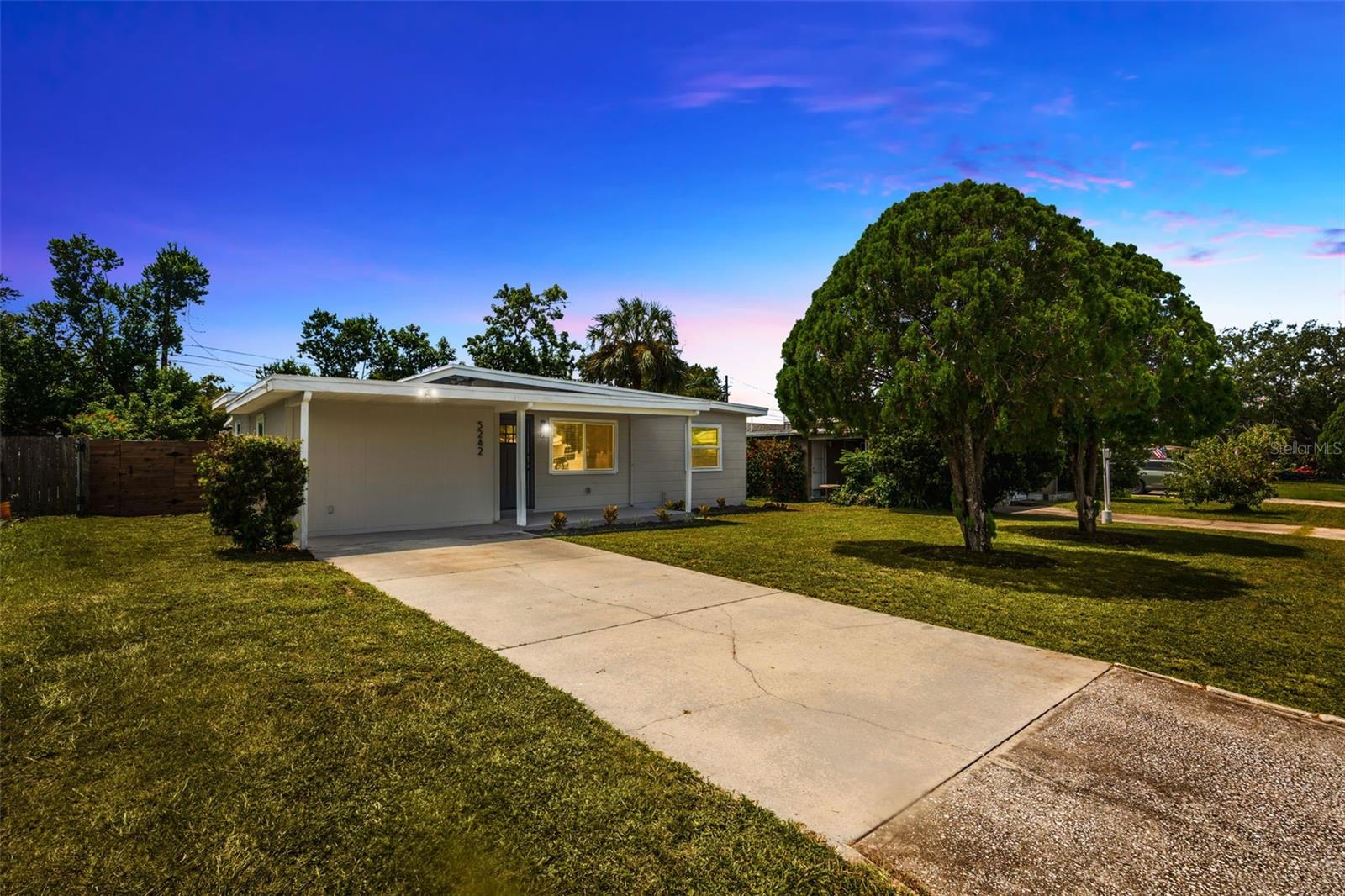 Beautifully updated home in the heart of St. Petersburg, Florida, and not in a flood zone. This move-in-ready property offers numerous upgrades, including a new roof 2022, new windows 2022, and fresh exterior paint 2022. The A/C system was replaced in 2019 for reliable comfort.
Inside, enjoy luxury vinyl plank flooring, an updated kitchen and bathroom, LED lighting, and stainless steel appliances. A dedicated laundry room with a washer and dryer is included for added convenience.
The exterior boasts front and rear covered porches/patios, a fenced yard, clean landscaping with mature trees, and a storage shed.
This home offers easy access to everything St. Petersburg is known for, including beautiful beaches, boating, biking, fishing, parks, and vibrant dining and entertainment options. The home is zoned for the local A-rated Westgate Elementary and Tyrone Middle School.
Schedule your showing today — this one won’t last!