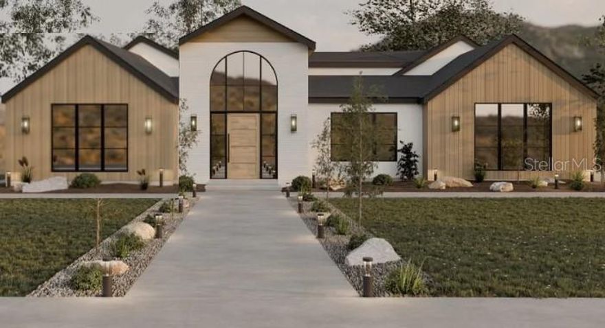 Pre-Construction. To be built. Pre-Construction. To be built.
If you’ve been craving space, privacy, and the freedom to live life on your terms, this 4.96-acre Agricultural Residential (AR) property in Dade City offers a rare opportunity to secure both land and a custom-built home in one seamless package. The list price includes the homesite and a proposed new construction residence, giving buyers a clear and streamlined path to building.

The featured floor plan, The Bramble, is a thoughtfully designed 4-bedroom, 3-bathroom home with a 2-car garage, offering an open-concept layout, spacious great room, dedicated dining area, and split-bedroom design for added privacy. The centrally positioned kitchen with a large island anchors the home, while the primary suite provides a comfortable retreat with a generous bath and walk-in closet. A rear lanai extends your living space outdoors, perfectly suited for enjoying the surrounding landscape.

Construction is designed to meet current Florida Building Code standards and includes impact-rated windows and doors, spray foam insulation, energy-efficient systems, architectural shingle roofing, and durable interior finishes such as luxury vinyl plank, engineered hardwoods, or tile flooring and solid surface countertops .

The property itself is fully fenced and cleared, featuring a versatile mix of open pasture and natural landscape, offering both usability and character. With no HOA and no deed restrictions, you have the flexibility to create the lifestyle you’ve been envisioning whether that includes a private estate, hobby farm, animals, gardens, workshops, or simply room to breathe. The property currently benefits from a Greenbelt/agricultural exemption, adding additional value and long-term potential .

Located just minutes from downtown Dade City, you’ll enjoy convenient access to shopping, dining, and everyday essentials while still coming home to the peace and privacy of country living. Opportunities like this combining usable acreage, flexibility, and a clear path to new construction are becoming increasingly hard to find.

Builder renderings and floor plans are for illustrative purposes only and may be modified. Buyer may have the opportunity to customize selections, finishes, and layout based on builder allowances and specifications.