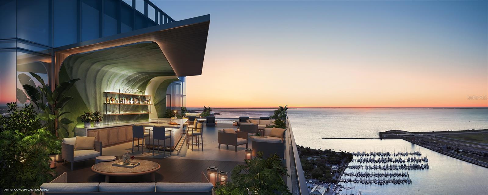 Pre-Construction. To be built. Rooted in the rich legacy of the Waldorf Astoria brand and inspired by the vibrant spirit of St. Petersburg, the extraordinary Waldorf Astoria Residences St. Petersburg will celebrate a blend of timeless elegance with the essence of Florida’s iconic waterfront lifestyle. Here, each residence brings the essence of waterfront living inside through meticulous craftsmanship and intentionally refined details. Expansive terraces capture glimmering bay views, while acclaimed interior design firm BAMO curates a retreat that truly embodies the pinnacle of modern luxury and effortless coastal sophistication. As an iconic brand synonymous with timeless luxury rooted in elegant service, Waldorf Astoria delivers a personalized living experience like no other to St Petersburg. The world-renowned Waldorf Astoria Service is curated with attention to detail and thoughtfulness, creating unforgettable moments like no other. From the iconic Peacock Alley to the unmatched resort-style amenity deck, featuring dual infinity pools and lounge areas, as well as a thoughtfully curated Wellness Spa, each space is designed to offer exceptional experiences that create unique, unforgettable moments. Inside this 2-bedroom, 2.5 bathroom residence, with 2,031 sqft, you will find expansive, panoramic bay and cityscape views through floor-to-ceiling windows. The gourmet kitchen boasts fully integrated Sub-Zero and Wolf appliances, natural stone countertops and backsplashes, and custom Italian cabinetry. The primary suite offers a spacious retreat with floor-to-ceiling windows, a custom built-out closet, a spa-inspired en-suite bath with Waterworks plumbing fixtures. The private balcony provides breathtaking sunrises over the Bay with Eastern exposure in the main living areas. Located just minutes from the St. Petersburg Pier, the Dali Museum, and the area’s pristine white sand beaches, the Waldorf Astoria Residences St. Petersburg offers a rare blend of coastal beauty and cosmopolitan energy where a vibrant downtown meets world-class cultural experiences—and effortless global access enhances everyday living.