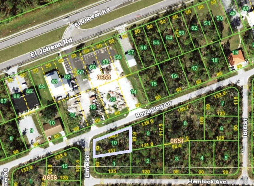 A versatile OMI-zoned commercial corner parcel ready for your next project. Measuring approximately 10,396 square feet (136x67x137x92), this property is ideal for professional offices, medical facilities, or light commercial ventures. Conveniently located near Hwy 776 (El Jobean Rd), it offers great access and visibility in a steadily developing area of Port Charlotte.
Need a larger site? The adjacent parcel at 1900 Royalview Drive is also available, allowing you to combine both for about .53 acres and 264 feet of frontage. OMI zoning offers 26 permitted uses — ask for the county zoning code to explore your options.
