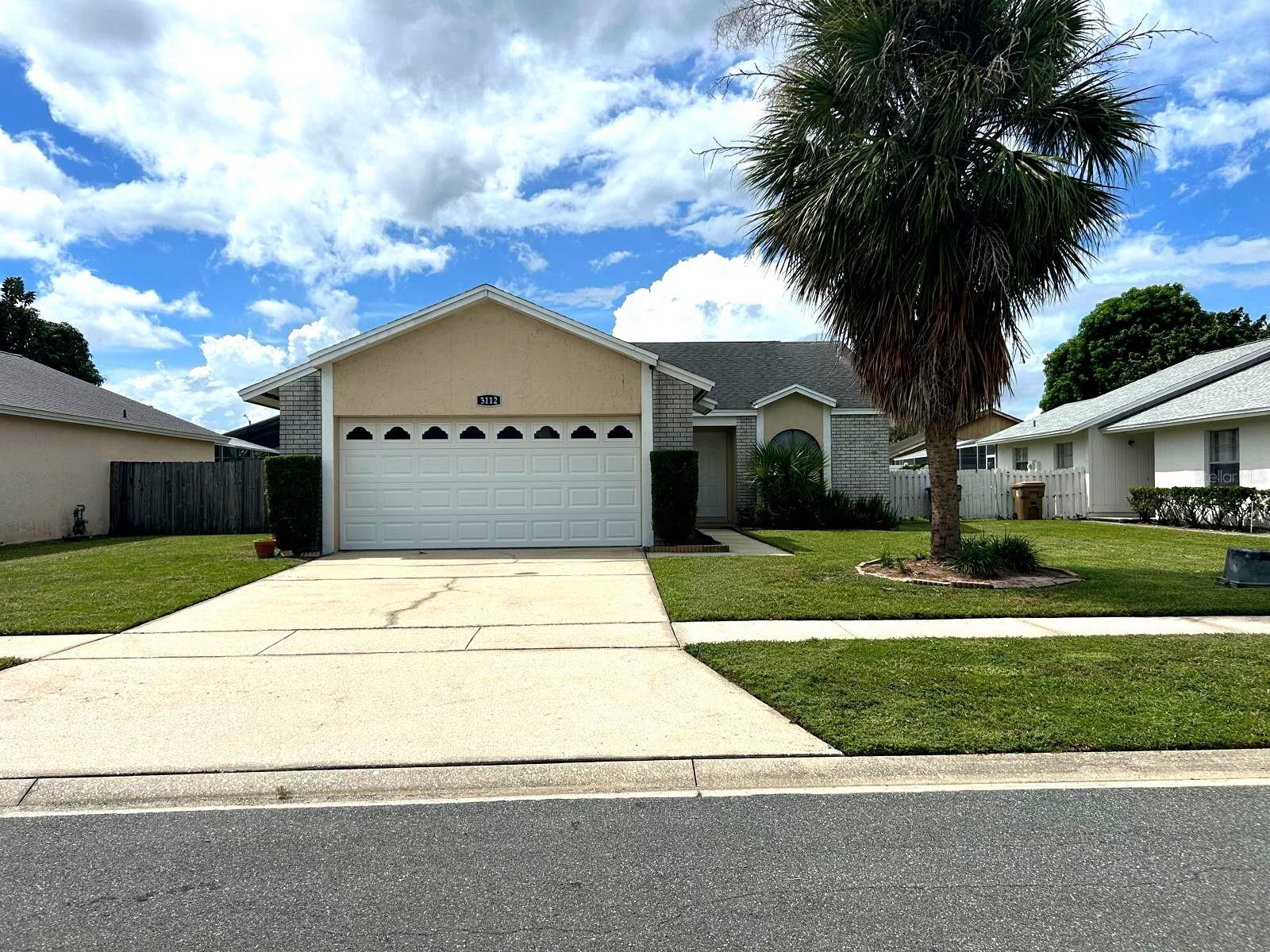 Welcome to your charming home in Kissimmee, FL! This beautiful single-family property features 3 bedrooms, 2 bathrooms, and top-notch amenities including a fenced yard, garage, and vaulted ceilings. Pets are welcome, and lawncare is included in the rent. Don't miss out on this gem - schedule a viewing today!