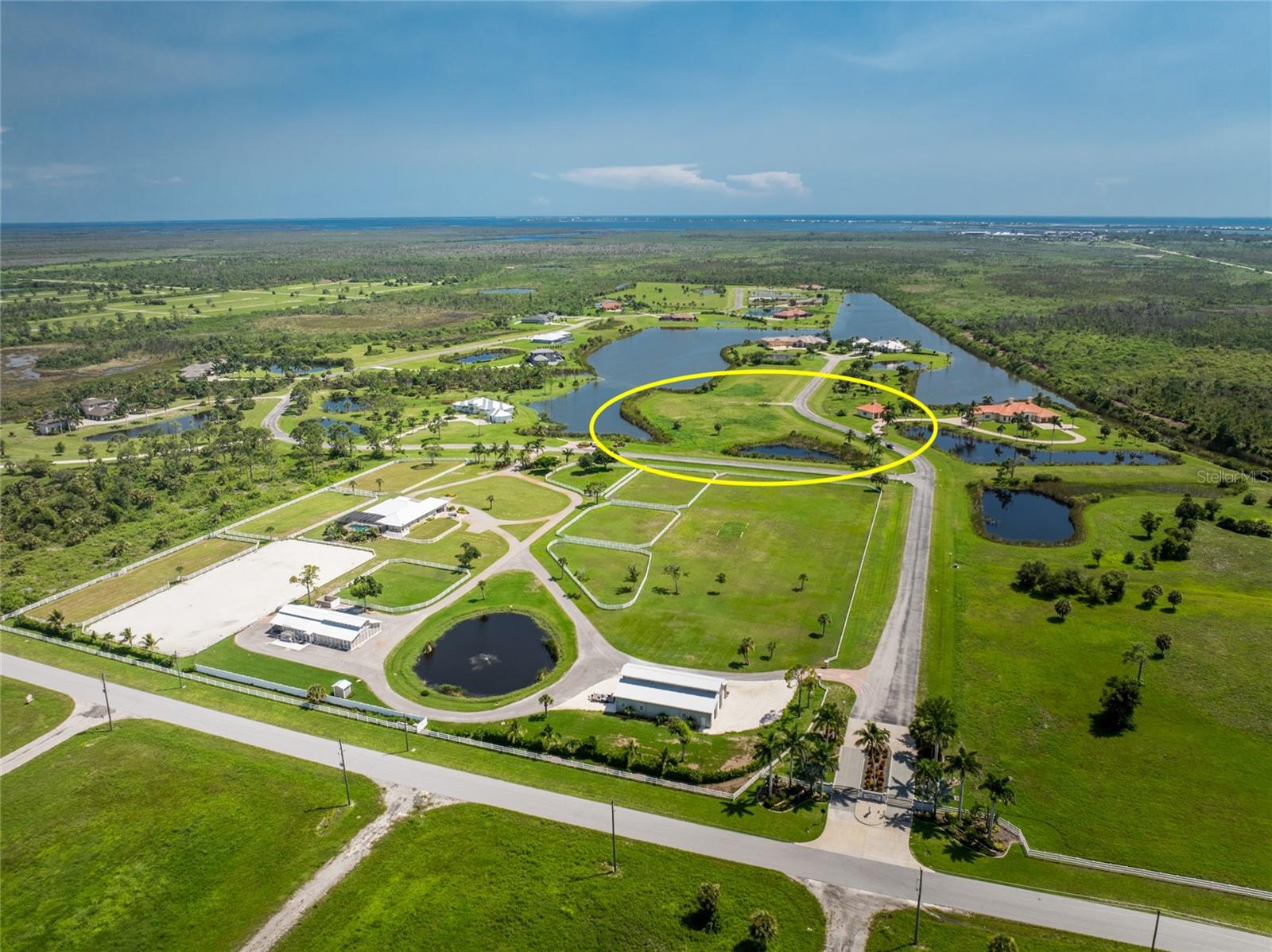Discover Gasparilla Preserve, one of Englewood’s best-kept secrets! This stunning estate community features just 30 exclusive lots, nestled amid a state preserve on three sides. Horses are welcome here, and you'll enjoy breathtaking water views and unparalleled privacy. 11520 Equestrian Court is a 3.30-acre lot, WITH STUNNING LAKEFRONT VIEWS that offers the ideal setting for your dream home. Fly in nearby at the Private Coral Creek Airport and enjoy riding horses in the morning or simply enjoying coffee, overlooking one of the many water views. Then in the afternoon you can head out on your boat from one of the many nearby marinas to experience world-class fishing and catch the sunset over the Gulf of Mexico. Just 5 miles away from the famous town of Boca Grande you'll also find fine dining, shopping, private beaches and charming old Florida sight seeing. From parks, preserves, golf courses and more - this area is filled with everything you need for the ideal Florida lifestyle!