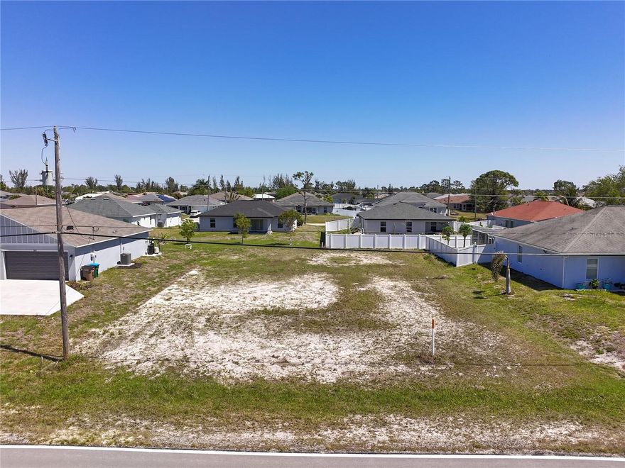 Positioned in a rapidly expanding area of Cape Coral, 3605 West Gator Circle Cape Coral, FL 33909 presents a prime opportunity to build in one of Southwest Florida’s most active growth area. This cleared residential lot offers a head start for new construction, eliminating costly and time-consuming land preparation so you can move straight into planning and development.  Surrounded by newer homes and ongoing construction, this property is ideal for builders, investors, or future homeowners looking to secure land in a high-demand market. The location provides convenient access to major roadways, shopping, dining, schools, and everything that makes Cape Coral one of the fastest-growing destinations in Florida.  With no clearing required and strong upside potential, this parcel is perfectly suited for a custom home, spec build, or long-term hold in a thriving real estate market. Opportunities like this—ready-to-build and well-positioned—are becoming increasingly scarce.  Secure your place in Cape Coral’s continued growth and bring your vision to life at 3605 West Gator Circle.