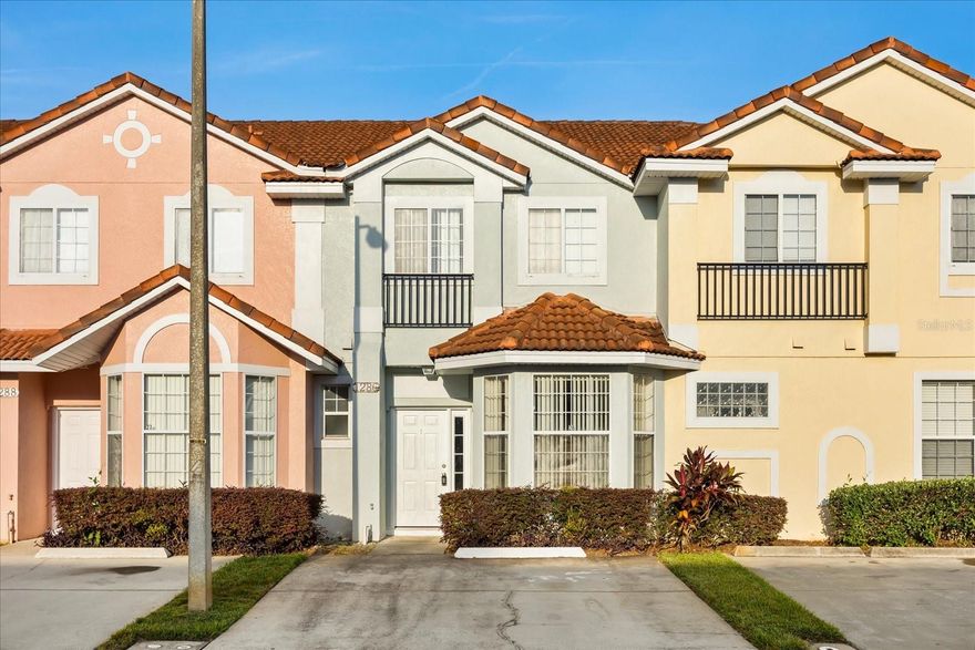 Beautifully maintained 3-bedroom, 2.5-bath townhome located in the sought-after gated community of Fiesta Key. With its spacious open layout, this home is designed for both comfort and functionality, making it perfect as a primary residence or an excellent investment opportunity with flexible short- and long-term rental options. Freshly painted interior that exudes a clean and inviting atmosphere, ready for you or your guests to make lasting memories. The well-appointed kitchen is ideal for culinary enthusiasts, while the private screened-in patio offers an enchanting outdoor space and has a lake view to unwind and relax. Exceptional amenities are included such as, sparkling community pool complete with poolside loungers, a fully equipped fitness center, tennis courts, and a vibrant clubhouse for social gatherings. Conveniently located just minutes from Disney, major highways, shopping, and dining options, this townhome also benefits from proximity to Mater Palms Academy. It seamlessly blends convenience, comfort, and opportunity, making it a perfect choice for both vacation getaways and profitable rentals. Plus, lease restrictions do not include a minimum term, providing you with incredible flexibility. Don’t miss out on this exceptional opportunity—schedule your private tour today!