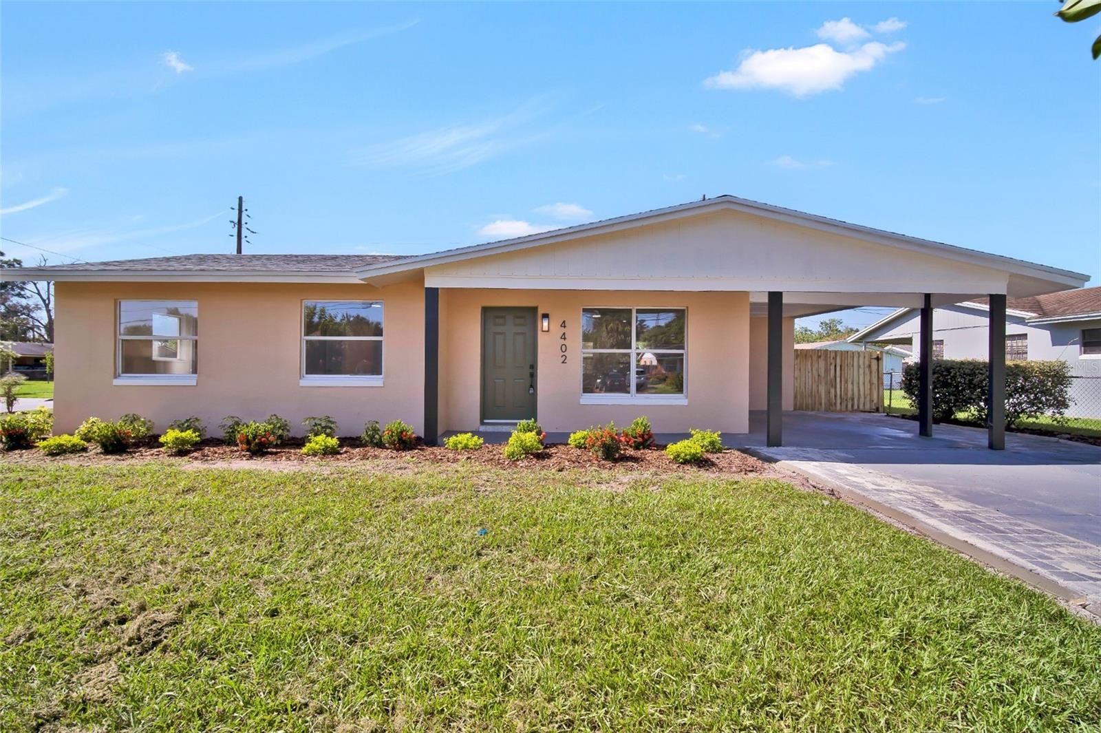 WELCOME HOME! This is a METICULOUSLY RENOVATED property that offers PEACE OF MIND from the moment you move in. Enjoy a BRAND-NEW ROOF, UPDATED PLUMBING, and UPDATED ELECTRICAL. This home is a must-see!
Step inside and discover a GORGEOUS BRAND-NEW KITCHEN featuring sleek shaker cabinets and stunning quartz countertops, complete with a WALK-IN PANTRY. The new stainless steel appliance suite is perfect for any home chef. A key feature of this home is the SEPARATE ATTACHED LAUNDRY ROOM, which includes a washer and dryer, providing added convenience and functionality.
New windows throughout the home enhance energy efficiency and let in abundant natural light. Outside, the property boasts a FULLY FENCED BACKYARD, a private oasis for relaxation and outdoor activities. The UPDATED LANDSCAPING and NEW PAVER WALKWAYS add to the home's impressive curb appeal.
Situated on a HUGE CORNER LOT, this property's location is UNBEATABLE! CENTRALLY LOCATED in Orlando, you are just 10-20 minutes away from EVERYTHING the city has to offer, from downtown to major attractions and shopping districts. With all these upgrades and its PRIME LOCATION, this home is truly MOVE-IN READY!