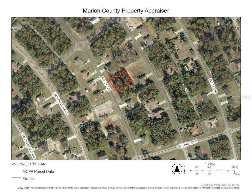 Nice high and dry lot on a paved road in unit 3 of Marion Oaks with water available to it.  Lot 8, 4 lots from this one is also for sale.  Marion Oaks is a deed restricted community with NO HOA FEES.