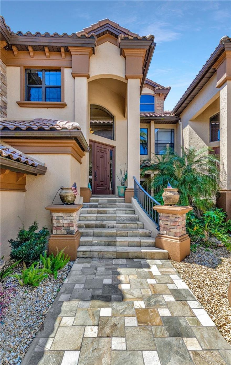 It is here the price adjustment you have been waiting for. Sellers are also offering a one-year home warranty. Enjoy maintenance-free living in this beautifully maintained condominium with pond views as well as golf course views. With its ample square footage, you can park in your private garage and should you desire, take the elevator up to the main floor. As you enter the main living space, the front room is currently an office but once used as a pool room. Designed as a split floor plan, your guest or family members will have their own area with bedrooms 2 and 3 just off the steps. You will be amazed at the size of the rooms and both have walk-in closets. The designated formal dining area is open to the main living area and quite adequate to fit a large table and chairs. The gourmet kitchen has entry from both the dining area and the main living area. With double balcony areas, one off the eating area of the kitchen and the other now a part of the living space as the screens were removed and windows added to make it a great inside-out space, you will have plenty of room to enjoy watching nature and good and bad golfers. End your evenings in the peace and tranquility of the owner's suite with additional space for a sitting area. The owner's bath is updated with travertine and granite. Take a nice soak in the garden bath or a nice hot shower. The grand entrance to the owner's bath is such a splendid sight. The owner's closets also have updates being organized so you can get all the clothes and shoes you don't need in there, with a pull-down for the items stored at ceiling height. Terra Vista community is a golf course community with so many amenities just a golf cart ride away. Enjoy tennis, pickleball, vollyball, and indoor Olympic swimming pool, the fitness center and you won't believe it, a spa! The restaurants are fabulous for fine dining or for a fun night out head over to the Tiki Hut bars. Should you need to leave your community compound just across the street are your banks, grocery store, restaurants and urgent care. Check out the Terra Vista website for this month's activities.