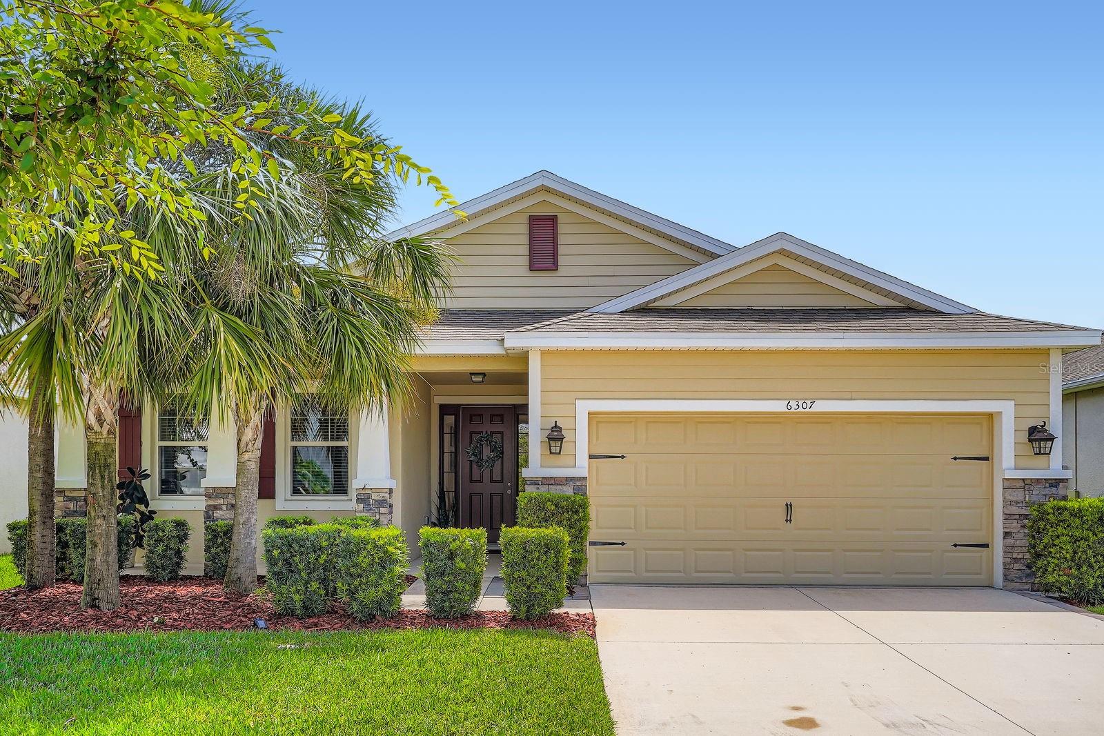 Welcome to 6307 Shadowlake Drive, where modern comfort meets Florida fun in the heart of Waterset, Apollo Beach’s premier master-planned community! This 3-bedroom, 2-bath home spans 1,844 square feet of fresh, functional living space designed for everyday ease and effortless entertaining. Step into a bright, open-concept layout featuring high ceilings, and a large living room that flows into a stunning chef’s kitchen, complete with a granite island, espresso cabinetry, stainless steel appliances, and a sunny breakfast nook. The floor plan offers privacy and space, with a spacious primary suite featuring dual sinks, a walk-in closet, and a spa-like shower. Need more perks? You’ve got a flex room (perfect for an office or a guest bedroom), a custom laundry room with butcher block counters and utility sink, a screened-in lanai, and a fully landscaped backyard retreat - perfect for pups, playtime, or your morning coffee. Tucked away on a quiet street in Waterset, you’ll have full access to resort-style pools, fitness centers, trails, dog parks, playgrounds, tennis courts, splash pads, and year-round community events. All this, just minutes from I-75, top-rated hospitals, Apollo Beach Nature Preserve, and tons of dining and retail. BONUS: Low HOA, newer construction (2018), and move-in ready! This isn’t just a home, it’s a lifestyle. Come live where the vibe is vacation, every day.