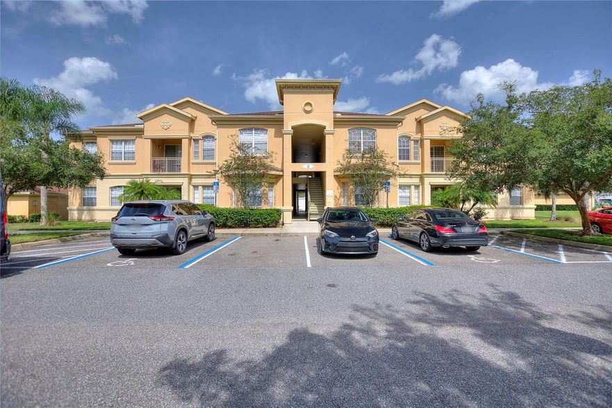 WELCOME HOME! This gorgeous 4 bedroom condo is fully furnished. Feel secure opening your second story windows in this gated community. This condo features 10 foot ceilings, 8 foot doorways in a split bedroom open floorplan. Residents can enjoy a heated pool and hot tub as well as a fitness center, game and billiard room, club house and a sand volleyball court. Aprox 2 miles to I-4 and close to golf, shopping, restaurants and attractions. RENT INCLUDES WATER, SEWER, TRASH VALET, INTERNET AND CABLE.