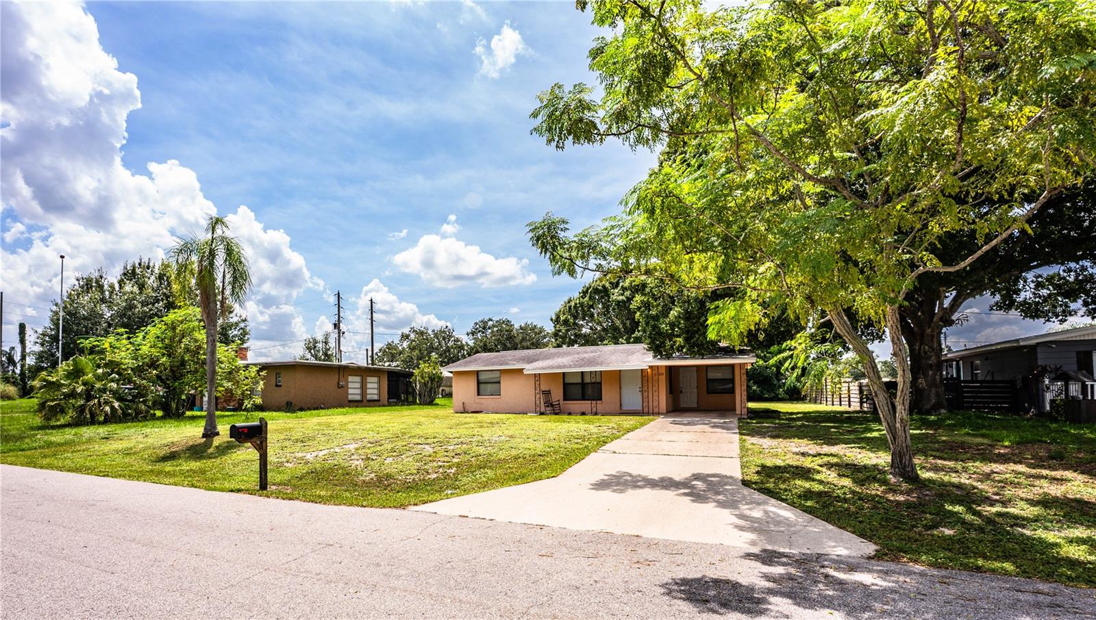 Welcome Home! This charming 2-bedroom, 1-bath home in Sebring, FL, is perfectly situated just minutes from both Lake Jackson and Lake Sebring, offering the best of Florida living. Enjoy the convenience of nearby shopping, grocery stores, and delightful restaurants. Inside, you’ll find tile flooring throughout, a spacious dining and living room perfect for entertaining, and an oversized laundry room with ample shelving for storage. The exterior boasts a covered carport, a large driveway, and a generous lot of nearly a quarter acre. The drainfield was recently replaced, and the roof was updated in 2016. Don’t miss this opportunity to own a well-maintained home in a prime location!