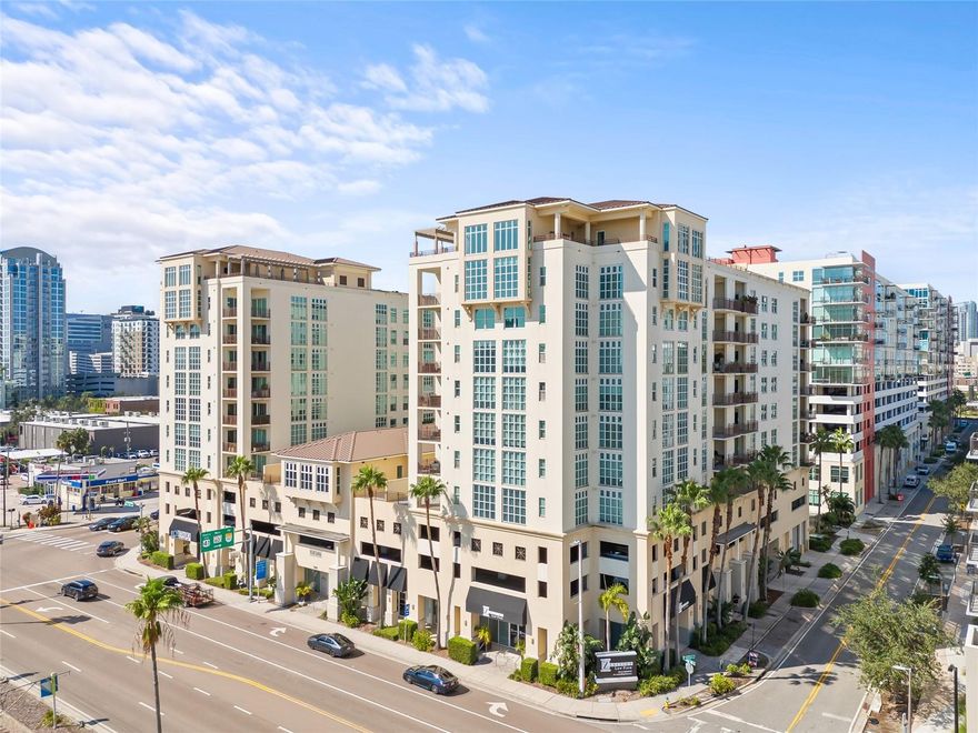 Welcome Home to 1227 E Madison Street Unit #605N at Ventana Residences! Experience luxury living in this stunning condo featuring floor-to-ceiling windows that flood the space with natural light and offer breathtaking views of Tampa. This beautifully designed unit has a desirable split floor plan, ensuring both privacy and functionality. As you enter the unit, you are greeted by an inviting open floor plan that seamlessly connects the spacious living area to the kitchen. The gourmet kitchen is a chef’s dream, boasting granite countertops, stainless steel appliances, and elegant wood cabinetry. You'll also appreciate the convenience of a dedicated laundry room. Step outside to your massive terrace, where you can savor beautiful views of the bay—perfect for entertaining or enjoying your morning coffee. The primary suite features a private entrance to the terrace, offering a serene escape right from your bedroom. With floor-to-ceiling windows throughout, natural light pours in, creating a warm and welcoming atmosphere. At Ventana Residences, you’ll enjoy an impressive array of amenities that elevate your lifestyle. A full-time concierge is at your service, while the resort-style pool and spa invite you to unwind and enjoy pool days with friends. Stay active in the state-of-the-art fitness center with an expansive sauna room, or socialize in the inviting club room. For outdoor enthusiasts, take advantage of the pickleball court and shuffleboard area, or gather with friends at the outdoor grilling stations. With two assigned parking spaces in a secure, resident-only garage and additional guest parking available, you’ll never have to worry about parking. Plus, the included temperature-controlled storage unit adds extra convenience for true condo living. This condominium is located in a fully walkable district, with fantastic options that includes restaurants, bars, grocery stores, coffee shops, spa centers, dry cleaners, gyms, and so much more. All of Water Street is within walking distance, as well as downtown Tampa, Sparkman Wharf, and the Riverwalk. You can also take advantage of the free trolley service to visit Ybor City, Amalie Arena, the Convention Center, and more. Don’t miss this exceptional opportunity to live in one of Tampa’s most coveted locations. Schedule your private tour today and discover your new home at Ventana Residences!