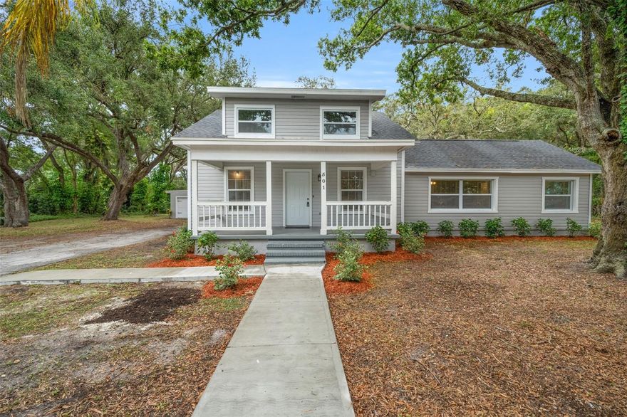 Discover the ideal location near Downtown Clearwater and a short drive from Clearwater Beach, Coachman Park, and the scenic Pinellas Trail. This stunning 1920's two-story home has undergone recent renovations and rests on nearly three-quarters of an acre. Boasting 5 bedrooms, 3 bathrooms, and a 3-car garage with an apartment/mother-in-law suite, this residence offers both space and versatility. On the first floor, an updated kitchen awaits, showcasing new stainless steel appliances, ample cabinets, and stylish LVP flooring. The spacious living room is bathed in natural light through new windows, creating a warm and inviting ambiance. The master bedroom suite impresses with tile floors, a walk-in closet, and glass sliders leading to a private patio. Additionally, the first floor features a second bedroom, a bathroom with a tub/shower, and an enclosed back porch/utility room with washer/dryer connections. Upstairs, you'll find three more bedrooms adorned with new laminate flooring, a third bathroom with a shower, and a flexible room that can be used as an office, study, or yoga space. The generous apartment/mother-in-law suite above the three-car garage offers a bedroom, a bathroom, a kitchen, and a
living room, providing a separate living space for guests or extended family. Outside, this property becomes your personal outdoor retreat. Set amidst beautiful large trees, it offers both sunny and shaded areas to relax and unwind. Enjoy the space for your toys, RV, boat/trailer, and more. The home includes updated electrical, plumbing, a new roof in 2019, replaced windows, new light fixtures, new doors, two AC units, and a new water heater. Recent additions include a new roof on the garage/garage apartment in August 2022 and central AC added to the garage apartment in January 2023. Attention developers and investors! This incredible property, spanning just under three-quarters of an acre and zoned LMDR, presents a multitude of possibilities. Don't miss the opportunity to see this amazing property for yourself. Call today with any questions and to schedule your private showing.