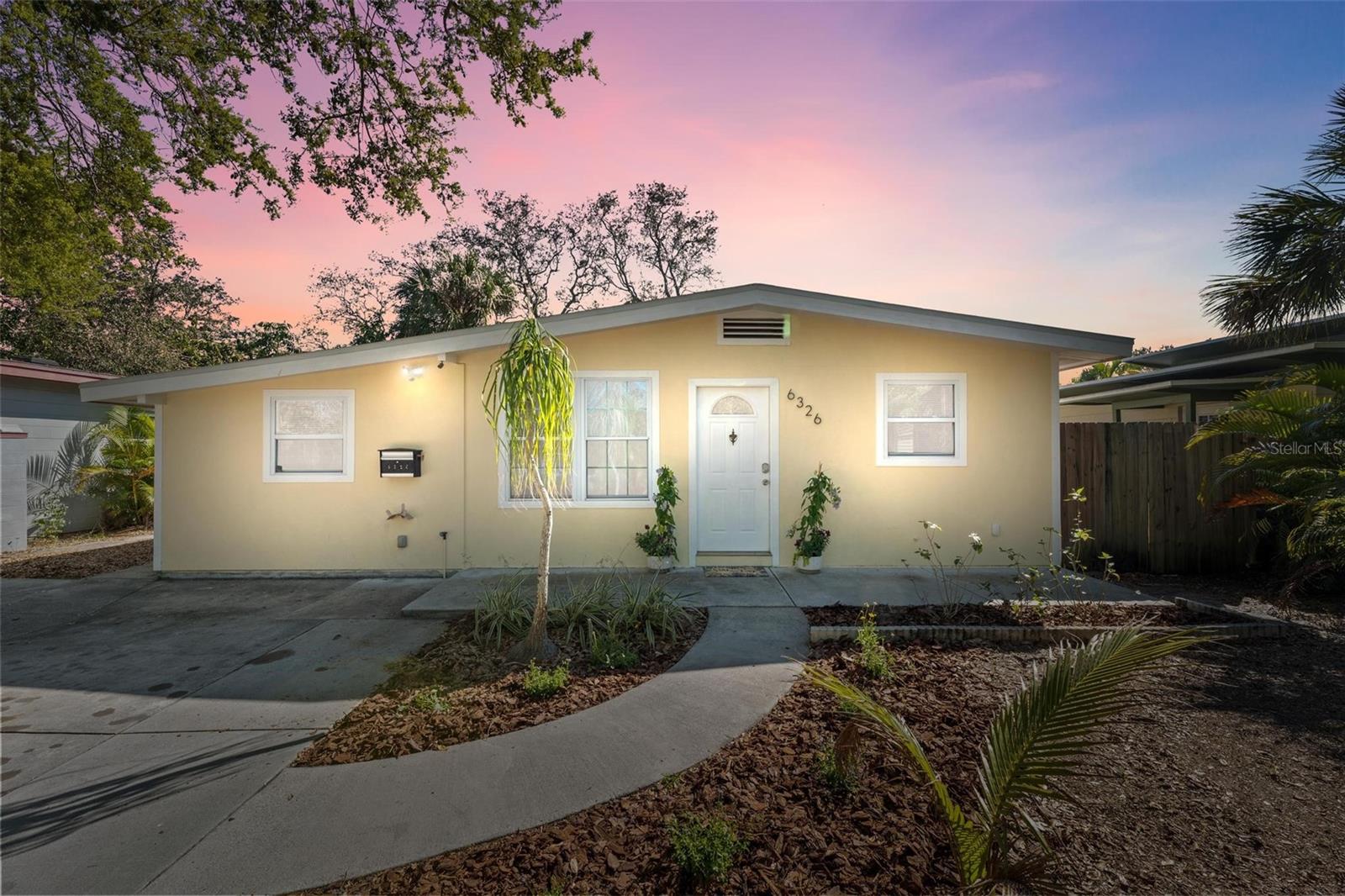 Home has been updated. Large, fenced back yard with storage building. Alley access in rear of home. Clean and in good condition. Minutes from St Petersburg Beach; restaurants, golfing, mall, theaters, hospital and churches.