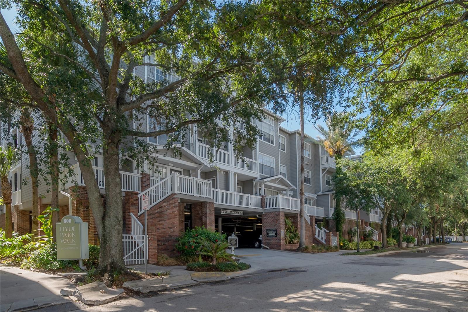 Hyde Park Walk is a secure, gated community located in the heart of Hyde Park Village. Residents are a quick and easy walk to Bayshore Blvd., and shopping, dining and entertainment are steps away, including Village events like the monthly Fresh Market. Natural light flows through the windows of this split 2 bedroom, 2 bathroom updated condo whose private balcony overlooks a quiet, internal courtyard from the third floor. Both bedrooms have walk-in closets and attached bathrooms. The kitchen features stone countertops and stainless steel appliances, and the adjacent laundry closet has a full-size washer and dryer. Hyde Park Walk is filled with amenities, like a fitness center, swimming pool, outdoor gas grilling area, business center, and bike storage. This unit has a reserved parking space in the gated, under-building parking garage. No pets.