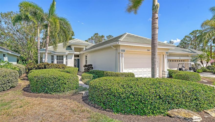 Welcome to this spacious 3 bedroom, 2 bath home located in one of the six maintained neighborhoods in The Venice Golf and Country Club.  If you are a golfer, a GOLF MEMBERSHIP IS IMMEDIATELY AVAILABLE  to its new owners.  The home features a welcoming foyer, separate dining room, living room, and family room with hardwood floors and French doors to the lanai with a view of the preserve. With over 1900 square feet of living space and an open floor plan there is plenty of room to entertain friends and overnight guests.  The spacious primary bedroom has plenty of closet space and an updated master bath with duel sinks and walk-in shower. It has a split floor plan with two additional bedroom one of which could be used as a den. The galley style kitchen has attractive white cabinets and white appliances. There is a separate breakfast area. This home is being offered “turn -key” and the roof was replaced in 2020. VGGC is the only private member owned golf club community in Venice with only 589 homes.  Enter through the main gates and you are greeted with tree lined streets.  You will be impressed with the beautiful landscaping, 26 lakes and 13 natural preserves in this Audubon Geo Certified Community Sanctuary. VGCC just underwent a major renovation with a beautiful new clubhouse addition and new Wellness Center with state-of-the-art equipment. There are numerous activities available to its members in addition to golf and tennis including pickleball, bocce, wine club, mah-jongg, the “U”, book clubs, bridge groups, and more.  VGCC is just 5 miles from the quaint town of Venice and its beaches and 20 miles south of Sarasota. Membership is mandatory. Choose between Golf and Club Membership.