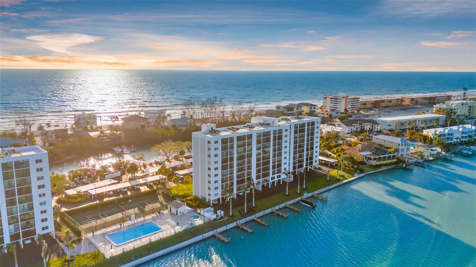 Discover your island getaway at The Pointe at Midnight Pass on Siesta Key. This beautifully updated 1-bedroom, 1-bath penthouse condo combines comfort, style, and sweeping water views from every room. Nestled on the peaceful southern end of Siesta Key, the home is part of a 5+ acre gated community that puts you within minutes of the island’s best beaches, dining, shopping, entertainment, and recreation. Perched on the top floor, this residence offers spectacular panoramic views of The Gulf, Little Sarasota Bay & ICW, Blind Pass Lagoon, Midnight Pass, and Jim Neville Marine Preserve-which spans 104 acres of vibrant coastal habitat. From glorious sunrises to breathtaking sunsets, you’ll be surrounded by shimmering water, lush tropical vegetation, playful dolphins, gentle manatees, and seabirds living their best lives. The Pointe’s grounds feel like a private island retreat, with tropical landscaping and a winding sea wall that invites you to explore and connect with nature. - - Resort style amenities include--> Heated Pool with Whirlpool Spa, Fitness Rooms, Sauna, Lighted Tennis & Pickleball Courts, Kayak, SUP, and Canoe Launches with Storage Racks, Fishing Pier, Private Boat Slips, Shared Community Boat Dock, Clubhouse with Kitchen & Social Rooms, Snowbird Social Calendar, Private Island Gazebo, Grill & Picnic Areas, and On-site Management in this secure, gated community - - Just up the island road, you’ll find Turtle Beach, perfect for swimming, shelling, kayaking, or simply watching the sunset. A variety of waterfront restaurants—Ophelia’s on the Bay, and Turtles on Little Sarasota Bay—are minutes away, and the Siesta Key Trolley makes it easy to explore the entire island, including Crescent and Siesta Beaches, Point of Rocks, and the North and South Villages of Siesta Key. ** Inside, the condo features a modern kitchen with granite countertops, stainless steel appliances, and all cooking and kitchenware for a comfortable, efficient setup. The bedroom offers ample closet space, direct Bay views, and sliding doors to the lanai, while the bathroom includes dual sinks and a shower/tub combination. The sliding-glass-door lanai features a futon and a full-size washer/dryer, and a coveted under-building parking space is conveniently located near the entrance **
Rental Terms: May–Dec: $3,500/month, Jan–Apr: $6,800/month (plus tax), 3-month minimum rental. This rare penthouse rental at The Pointe on Siesta Key offers the perfect balance of island luxury, breathtaking views, and resort-style amenities—making it the ultimate Siesta Key retreat.