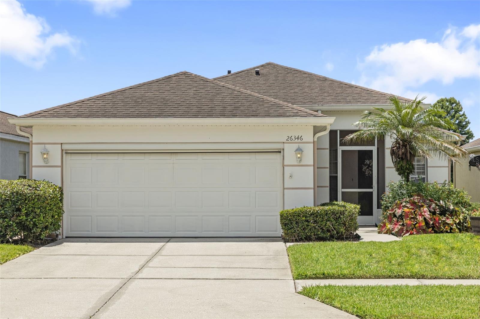 Welcome to this delightful home perfectly designed for ease and comfort, nestled in GATED CHURCHILL VILLAS, a MAINTENANCE-FREE community where everyday living is made easy. This charming residence features three bedrooms and two baths, with one bedroom currently utilized as an office, ideal for a home office or relaxation space. The heart of this home is its inviting living room/dining room combo, creating a seamless flow that is perfect for both entertaining and daily life. The efficient galley-style kitchen is equipped with crisp white cabinets, a convenient breakfast bar, a pantry, and an eat-in space with additional cabinets/storage, making meal preparation and dining both practical and enjoyable. Privately located at the back of the home, the primary bedroom features an en-suite bathroom with updated dual vanities, and a walk-in shower, offering a tranquil retreat from the day's activities. Adding to the home’s charm are sliding glass doors that open to a newly added FLORIDA ROOM (2023). This outdoor space provides the perfect space for relaxing mornings and peaceful evenings. ROOF replaced in 2017, HVAC 2016, Exterior painted (2016), Water heater is original. The garage also has a screen door, allowing fresh air and natural light into the garage while keeping pests and unwanted debris out. Living in this community means enjoying the perks of maintenance-free homeownership. The monthly HOA fees cover roof replacement, lawn care, irrigation, exterior painting, and pressure washing, allowing you more time to indulge in leisure activities. This home is not just a place to live—it’s a lifestyle. Embrace the opportunity to reside in a community where every detail is designed to provide peace of mind and convenience. CHURCHILL VILLAS is one of the few maintenance-free communities in Lexington Oaks and boasts its own year-round heated community pool that is around the corner from the front door of this home. Schedule your visit today and experience the joy of low-maintenance living in a spectacular setting. For those who love an active lifestyle, Lexington Oaks offers a plethora of activities. As part of an 18-hole pay-as-you-go golf community, golf enthusiasts will find themselves in paradise with unbeatable access to the greens just steps from their door. You can engage in friendly matches at the tennis, volleyball, soccer, and basketball courts or spend playful afternoons at the playground. The well-equipped gym offers a place for fitness enthusiasts to work out. The community center serves as a hub for events and social gatherings, enhancing the sense of community and belonging. Dining options include Omari's Bar and Grille, located in the golf clubhouse, where delicious meals and a welcoming atmosphere await. The convenience continues with two daycare centers within the community, providing peace of mind for parents. Strategically positioned near major highways, Lexington Oaks offers easy access to a variety of essential amenities, including top-rated hospitals, diverse shopping centers, and excellent schools. This community not only provides a beautiful and secure environment to call home but also ensures that everything you need is just around the corner. Embrace a life where comfort meets convenience in the Lexington Oaks Golf Course Community. Your new home awaits in this idyllic setting that promises not just a residence but a place to create lasting memories. CDD is included in the tax amount.