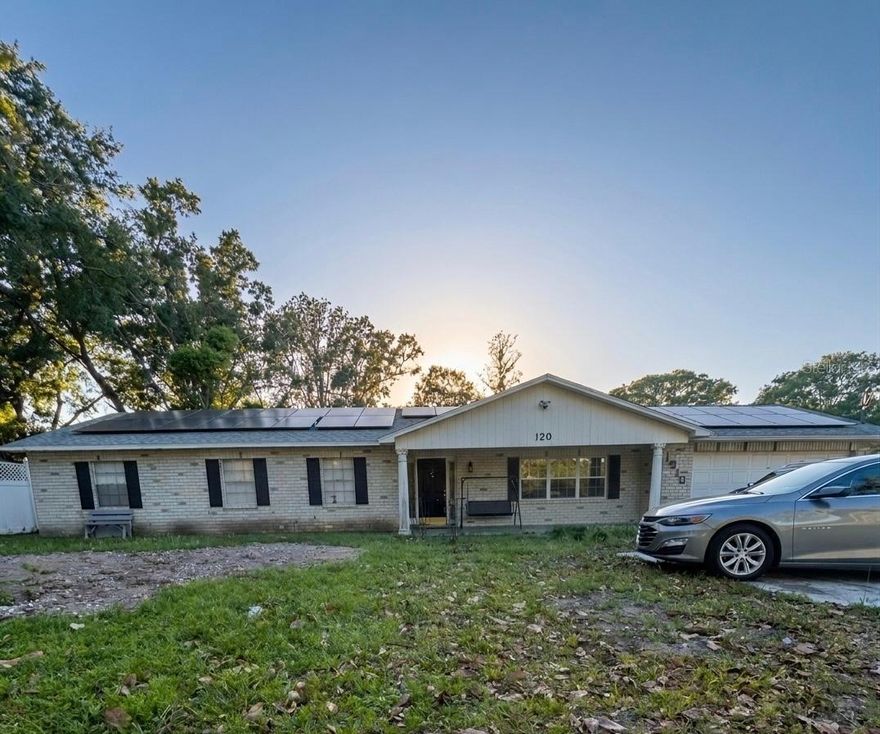 Short Sale. Great opportunity! Short sale property on over 1 acre, zoned for up to 3 horses. Solid block home built in 1975 with a split floor plan, 5 bedrooms and 3 bathrooms. Features ceramic flooring throughout, a new roof (2026), and sits on a spacious lot located on a main road. Includes a 3-stall barn with updated systems. Schedule your showing today!