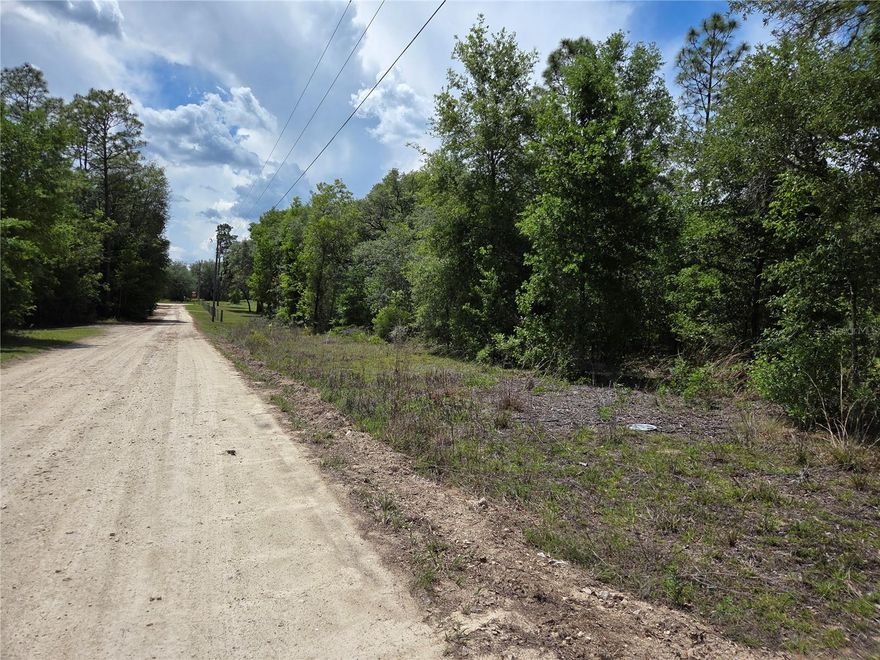 RURAL RESIDENTIAL 2.5 BEAUTIFUL ACRES IN BRONSON.  High and dry, no flood zone. and no HOA. Site built or manufactured homes are welcome. Just a couple lots from a paved road. Beautiful oak trees line the road. Secluded and private. Just minutes to shops in Bronson or Williston. Electric at both ends of the 2.5 acres. Schools, salons, restaurants are close by along with equestrian events at Black Prong Equestrian Village, HITS and WEC.