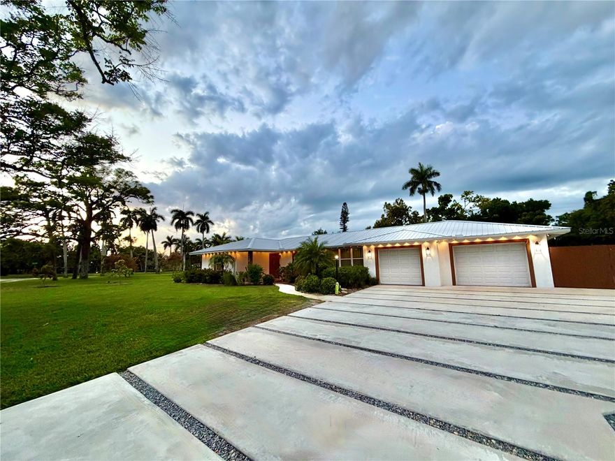 Welcome to The Mango House, a rare opportunity in West Bradenton where lifestyle, flexibility, convenience and/or income potential all come together in one truly unique neighborhood and property. Old Fashion walkable neighborhood with everything you need and then some with the Iconic 100 year old Bradenton Country Club, Private School St. Stephens, Church's, Public Elementary and High School.  We preserved the Original 1956 quality and architecture where tear downs are going for this market value and NEW McMansions 2M+ are being built.  Featuring 4 bedroom, 4 bathroom home with a 2+ car garage  built elevated above surrounding homes and located in Flood Zone X with no HOA, giving you both peace of mind and the freedom to use the property any way you want which may include a home based business. Designed to live beyond a typical single-family home if you desire now or perhaps later down the road.  Make it your family Estate. It features a private suite or efficiency with its own entrance and the side yard offers plenty of space for an additional approximate 700+ square foot auxiliary dwelling unit or a Man-Cave Detached Garage for a potential of three separate living areas.  Water, Sewer & Power hook ups ready to go or be used with RV storage.  Ideal for multigenerational and compound living.  The fully fenced backyard is where this property really comes to life, transformed into an eco-conscious food forest with over 20 varieties of fruiting plants including mango, banana, pineapple, papaya, moringa, and mulberry, creating a lush, private tropical setting that feels like your own retreat. There is also ample room to bring all your toys, with space for RVs, boats, trailers, and more—which is hard to find this close to the coast. Only a mile from nearest public boat ramp.  Located just 17 minutes to Tampa Bay and only 5 miles west to the world-renowned beaches of Anna Maria Island, you’ll also enjoy walking distance to everyday conveniences like Publix and Chick-fil-A, close proximity to the historic Bradenton Country Club, and just 9 minutes to IMG Academy and LECOM Park, the spring training home of the Baltimore Orioles. Whether you’re looking for a primary residence, a flexible family compound, or a unique income-producing property, The Mango House offers a lifestyle and opportunity that is hard to replicate.  Eufy Security Cameras, Door Bell and Lights all contained on its own hard drive easily accessible from everywhere.  Smart integration with HUB, 2T Hard Drive and lights on House, Patio and spot lights.  Garage can easily fit over sized vehicle on one side and mid size on smaller side.  Irrigation was updated with new heads and lines, Submersible Pump and controls and nice deep well.   All new water & sewer lines inside and all the way to the road.  New under ground electric service with old wires pulled and all new installed. Original section roof was reinforced to new codes along with new windows and doors.  AC is zoned. Slab floor plan and block construction already demonstrated strong hurricane resistance, adding confidence in the quality and durability of construction for a Century to come.  Owner is a Licensed Real Estate Broker. Partially used as short term/ Mid term rental signifiant income ask for records.