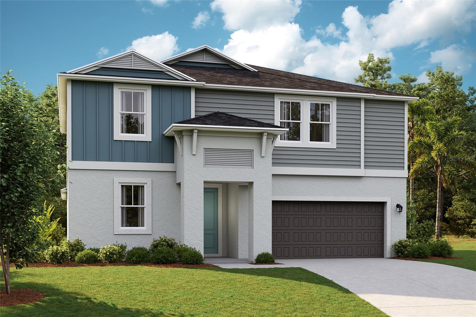 One or more photo(s) has been virtually staged. Under Construction. Welcome to the Coquina, a two-story masterpiece with a modern design. This spacious floorplan offers 5 to 6 bedrooms, 4 bathrooms, and a 3-car tandem garage, perfect for growing families or those who love to entertain. At the front of the home, a private bedroom and bathroom serve as the perfect guest suite. A laundry room is conveniently located in the extended foyer which opens up to the heart of the home. The kitchen, featuring 42" upper cabinets, stunning quartz countertops, stainless-steel appliances, and a large kitchen island overlooks the open living and dining areas. Sliding glass doors lead to the large lanai, providing a seamless transition to outdoor living. The owner's suite is tucked away at the back of the home, offering a serene oasis with double vanity, a freestanding tub, a walk-in shower with floor to ceiling tile, and an oversized walk-in closet. Upstairs, you'll find 3 spacious bedrooms, 2 full bathrooms, a flexible recreation space, and an office or optional 6th bedroom. With modern conveniences throughout, like the smart thermostat with voice control, the Coquina is a home designed for bold living.
Close to everyday conveniences and top-rated schools. Stay close to what’s important to you at Hawkstone, a Lithia master-planned community. Located just south of FishHawk Boulevard, residents are minutes away from US-301, I-75, and top-rated schools. Surrounded by breathtaking pond and wetland views, Hawkstone delivers the perfect mix of natural beauty and modern amenities right at your doorstep. Whether you're enjoying the serene scenery or the community perks, this is where you'll want to be. Discover your new home at Hawkstone today!
Images shown are for illustrative purposes only and may differ from actual home. Completion date subject to change.
