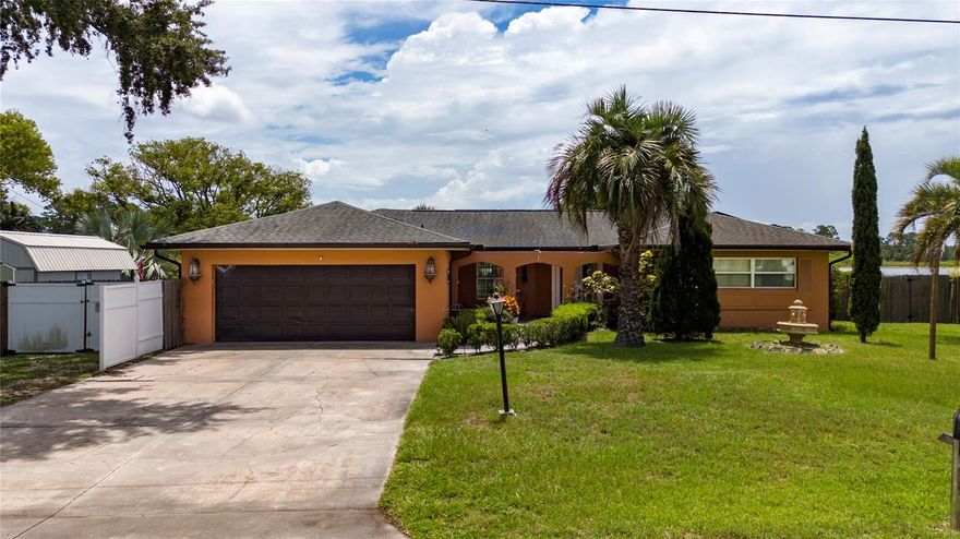SNOWBIRDS FURNITURE HOUSE FOR RENT. Lakefront 3BR Pool Home | No HOA | Solar Paid Off Discover this beautifully updated 3-bed, 2-bath lakefront home with a resort-style pool, nearly 2,000 sqft of space, and an unbeatable .34-acre lot in a no-HOA neighborhood. The paid-off solar panels (8 yrs old) major savings. Inside: * Open layout with tile floors throughout *Gourmet kitchen with granite, island, and SS appliances * Formal dining + game room with full pool views *Stylish bathrooms with walk-in tile showers * Split bedroom plan with spacious closets Outside: * Custom pool and waterfall feature * Large paver deck with hammocks, benches, and dock access * Fully fenced yard with tropical landscaping * Covered entry, storage sheds, and privacy galore Built in 1969, renovated in 2015 — this home blends charm with modern comfort. Schedule your showing today!