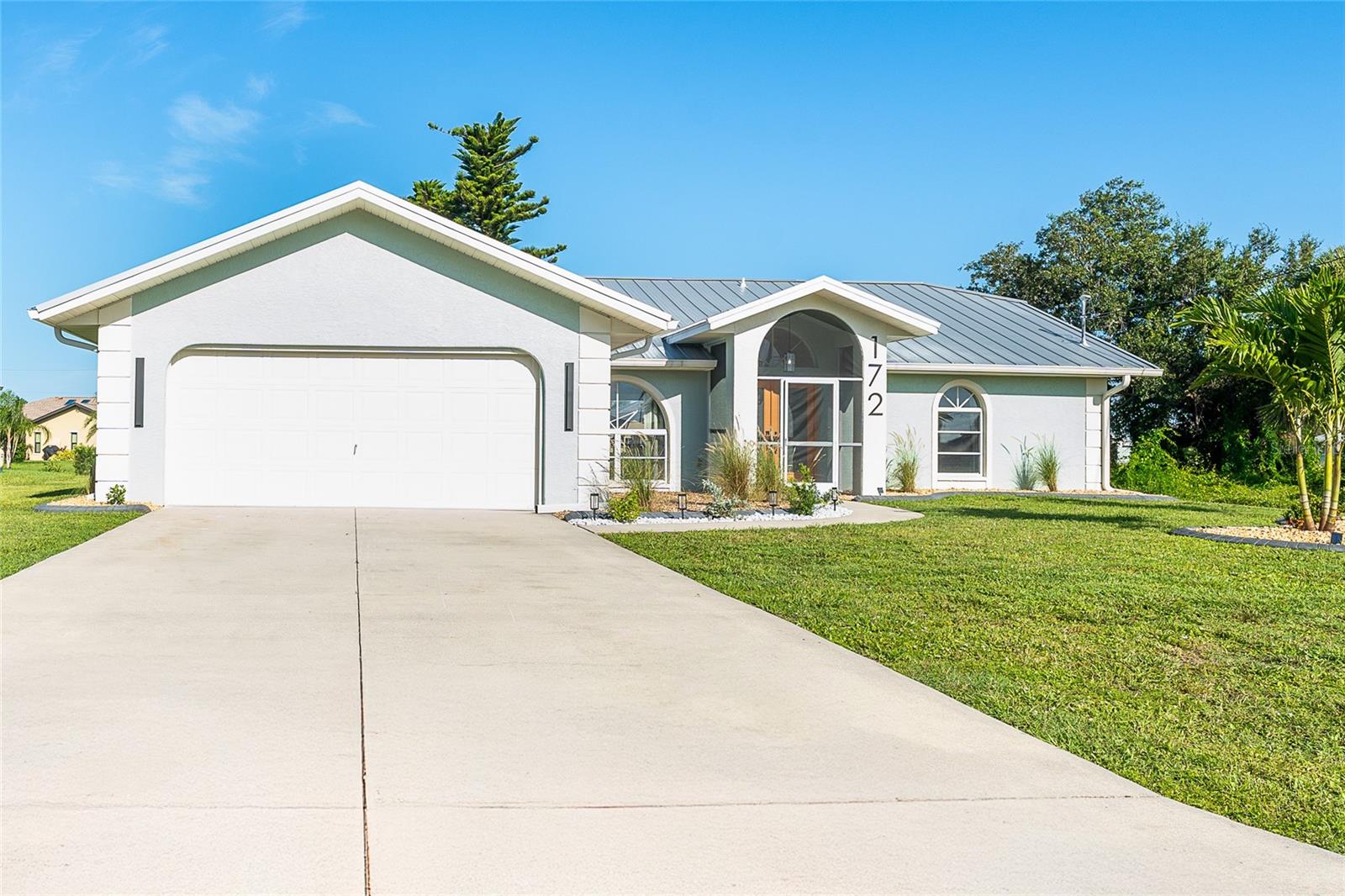 Welcome to your Florida dream home ~ an updated 3-bedroom, 2-bath Pool Retreat in the heart of Rotonda West, offering Comfort, Style, and Spectacular Sunsets overlooking the Pinehurst Creek. Step inside to a bright and open floor plan featuring vaulted ceilings and tasteful modern touches. The kitchen is equipped with Granite Countertops, Wood Cabinetry, Stainless Steel appliances, and Over-Cabinet lighting. The Primary bedroom features two walk-in closets and an en suite bath. On the opposite side of the home, the split floor plan offers two additional bedrooms, each with their own Walk-in Closet and a Full Guest Bath with Pool Access. Step outside to your private Pool Oasis, featuring a recently Resurfaced Pool (2024), new Pool Heater (2025) and a BRAND-NEW POOL CAGE ON ORDER for added enjoyment. Tropical Landscaping, Decorative Curbing (2025), Irrigation System, and a Metal Roof (2023) add both beauty and Peace of Mind. An available Turnkey Option allows you to move right in and immediately start enjoying the Florida Lifestyle. Rotonda West offers miles of walking and biking trails, 5 Golf Courses, and is just minutes to World-Class Beaches, Boating, and Fishing along Florida’s Gulf Coast ~ making this home the perfect Seasonal Escape, Full-time Residence, or Investment Opportunity. Currently, this home has a seasonal rental agreement in place. Schedule your showing today!