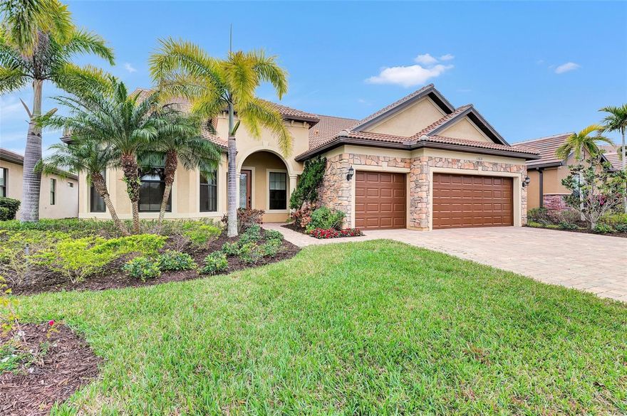 *STUNNING FORMER MODEL now AVAILABLE FOR PURCHASE ** PINNACLE MODEL WITH LOFT is set upon a
pristine and premium PRESERVE VIEW- with lots of PRIVACY! Located on a quiet cul de sac with other former model homes, this lovely home is
ready for new owners to enjoy. Boasting 4 BEDROOMS/ 4 BATHROOMS PLUS Den/OFFICE downstairs and a second floor with a bedroom, full
bathroom and large living room- this makes great guest area or in law suite! HUGE Lanai with OUTDOOR KITCHEN, Covered Space, HUGE POOL
and SPA with Water Feature! Upgrades include: WOOD FLOORING, IMPACT GLASS, ZERO CORNER SLIDING DOOR, French Den Doors, Full GLASS
Front Door, Crown Molding, Custom Tile/Wood Work walls, Upgraded WINDOW TREATMENTS, UPGRADE Interior Doors, 8" INTERIOR DOORS,
HEATED POOL/SPA, LOFT WITH FULL BEDROOM & BATHROOM, 2022 KITCHENAID REFRIGERATOR, 2022 HOT WATER HEATER, 2023 AC!
UPGRADED KITCHEN: Quartz Island & Counters, Soft Close Cabinetry w Pull Outs, Undercabinet lighting, Coffee/Wine bar area....the list goes on!
Attractive curb appeal for this 3 CAR GARAGE estate home. Paver walkway up to the front porch and full light glass door and water feature. Upon
entering the home, there is a guest bedroom with coffered ceiling and full bathroom suite to the left and a spacious den or office to the right with
French glass doors and coffered ceiling. The gathering room has custom wall, recessed lighting and opens up to the lanai with the zero corner
doors. The kitchen is the focal point of this room- with a large island perfect for entertaining or eating at! Kitchen boasts upgraded cabinetry,
quartz counters and cabinet style hood along with a large walk-in pantry! Also enjoying views of the preserve is a separate dining room with
windows and slider bringing the outside IN! An additional guest bedroom sits off the living room and has a full bathroom nearby. The loft has a
large bonus room, large bedroom and full bathroom. This area is perfect for when guests come, as a multigenerational household or in law suite!
Master bedroom is on the first floor, and also boasts a coffered ceiling along with upgraded en suite that includes a HUGE walk-in closet, Grecian
style walk in shower, dual sink vanity and separate commode. Laundry room with cabinets, sink and storage space. IslandWalk is one of VENICE'S
most social communities with a FULL TIME ACTIVITIES DIRECTOR, countless events and clubs and activities, TWO community clubhouses, an
EVENT center, TWO resort style pools, a LAP pool, 12 PICKLE BALL Courts, 8 Har Tru Tennis Courts, DOG PARK, Playground, Basketball Court,
Community Garden- the list goes on!