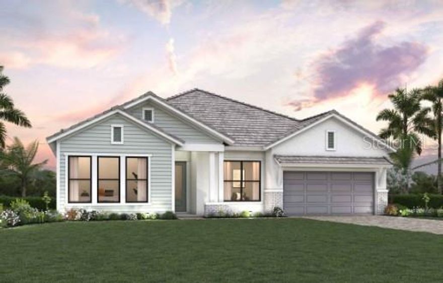 Under Construction. Welcome to the beautifully designed Rubytail floor plan in the gated community of Palmera at Wellen Park, where comfort, style, and everyday functionality come together. Thoughtfully crafted with open-concept living in mind, this home features spacious gathering areas, soaring 10' ceilings, and abundant natural light that create a bright and airy atmosphere throughout.

The gourmet kitchen is a true centerpiece, complete with a large presentation island, abundant cabinetry, kitchen nook and walk in pantry, wall oven/microwave, and a 5-burner gas cooktop — ideal for entertaining and everyday living. 

The private Owner’s Retreat offers a relaxing escape with a spa-like en suite bath and expansive walk-in closet. Bedroom #3 has a private on-suite shower, flexible secondary bedrooms and a private enclosed study captures more sunlight. Sliding glass doors open to an inviting lanai, extending your living space outdoors and embracing Florida’s sought-after indoor/outdoor lifestyle. Situated on a tranquil homesite with peaceful preserve views revealing breathtaking southwest sunsets. 

Built with quality craftsmanship and energy-efficient features, this home delivers both beauty and peace of mind.

Residents of Palmera enjoy exceptional resort-style amenities including a pool with lap lanes, state-of-the-art fitness center, pickleball courts, golf simulator, scenic walking trails, private Grill Pub, and a full-time lifestyle director coordinating community events. HOA dues include landscape maintenance and Fiber WiFi for added convenience. Ideally located just minutes from Downtown Wellen Park’s dining, shopping, and entertainment — and a short drive to the Gulf Coast beaches — this home offers the best of Florida living.