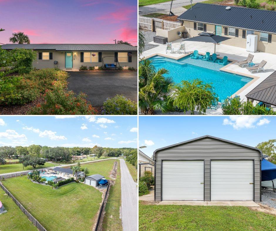 Stunning Fully Renovated Pool Home with Workshop — No HOA on .62 acre lot! This beautifully updated 3-bedroom, 2.5-bath block home offers the perfect blend of modern comfort, functionality, and outdoor living — all with no HOA restrictions. Completely renovated in 2020, this home features a metal roof, plank-tile flooring throughout, and a gorgeous kitchen with granite countertops. The luxurious master suite includes a spa-style shower with a tiled wall feature and designer finishes, and a walk in closet. Step outside to your own backyard oasis! Enjoy the 36x18 in-ground saltwater pool with a 16x19 sun shelf, perfect for lounging on sunny days. A 12x24 pergola provides shade for dining or relaxing, while the expansive concrete deck offers plenty of space for entertaining. The half bath doubles as a convenient pool bath, and there’s even an outdoor shower for rinsing off after a swim. The 26x20 metal building/workshop with two garage bays is ideal for hobbyists, storage, or additional parking. The fully fenced backyard ensures privacy, while both the front and back yards are professionally landscaped with irrigation and landscape lighting to create beautiful curb appeal day and night. Additional upgrades include a tankless water heater for endless hot water and energy efficiency, and a water softener/purification system. Optional access to the spring-fed waters of 352-acre Smith Lake, perfect for boating and fishing, with a picnic area and private boat ramp included. This move-in-ready home truly has it all — updated style, outdoor luxury, and room to live and play your way.