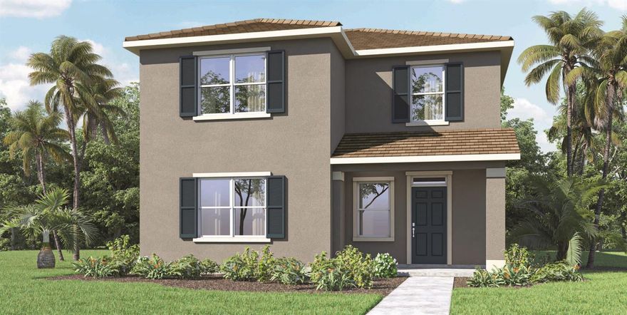 Under Construction. Welcome to the Campbell, a stunning four-bedroom, two-and-a-half-bathroom home located in Crossroads at Kelly Park community.

A beautiful patio welcomes you to a home that optimizes living space with an open concept kitchen overlooking the living area, dining room, and outdoor lanai. Entertaining is a breeze, as this popular single-family home features a spacious kitchen island, quartz counter, dining area and a spacious pantry for extra storage. Ample windows and a set of sliding glass doors allow lighting into the dining area and Revwood flooring throughout is stylish and charming.

The first floor also features a powder bathroom off the living area for convenience. As we head up to the second floor, we are greeted with bedroom one that features an en suite bathroom with a double vanity and a spacious walk-in closet providing substantial space for storage. 

Bedroom one, located off the living space, has an en suite bathroom with double vanity and spacious walk-in closet providing ample space for storage. Three additional bedrooms and one full bath are located at the front of the home along with a closet and laundry room. Three additional bedrooms, a full bathroom, and a laundry area are also located on the second floor.

*Photos are of similar model but not that of exact house. Pictures, photographs, colors, features, and sizes are for illustration purposes only and will vary from the homes as built. Home and community information including pricing, included features, terms, availability and amenities are subject to change and prior sale at any time without notice or obligation. Please note that no representations or warranties are made regarding school districts or school assignments; you should conduct your own investigation regarding current and future schools and school boundaries.*