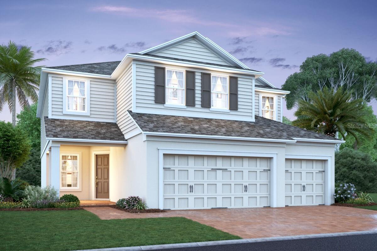 Under Construction. Located in Sanford, this new construction home for sale at 801 River Stone Trail offers 5 bedrooms–including a first-floor guest bedroom–3 full bathrooms, a powder room, a formal dining area, a 12' x 8' lanai, a 3-car garage, and much more! The home's design emphasizes both comfort and functionality, with well-proportioned rooms throughout. Your owner's bedroom is conveniently situated off the loft, providing privacy and separation from the main living areas. The open-concept design allows for flexible furniture arrangement and easy entertaining. This home offers access to nearby parks and recreational opportunities. The neighborhood provides a quiet residential setting while maintaining convenient access to local amenities. The area's proximity to parks makes it ideal for families who enjoy outdoor activities and nature. This new construction home represents an opportunity to be the first owner of a professionally designed and built residence in a great Sanford community!