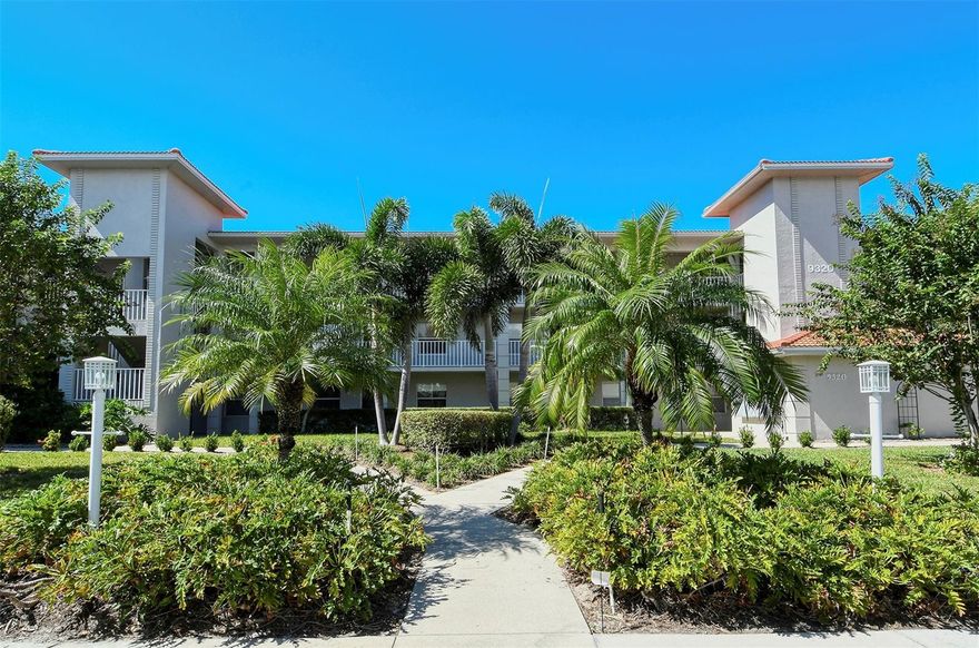 Amazing Views and Updates await the new owner of this top floor unit with glassed-in lanai!  Open floor plan with luxury vinyl throughout and vaulted ceilings.  Total Kitchen remodel with quartzite counters, high-quality stainless steel appliances, new cabinets and sitting area along with large bar top.  Lanai overlooks the Par 3, 2nd hole with never ending views across the preserves past the course. Master bedroom with walk-in closet and its own slider to the lanai. Designer paint colors throughout.  2nd bedroom and bath are separated with a lovely barn door for the guest's privacy.  Clubside Condos offers pickleball/tennis tennis court, community pool and community grills.  One-car carport and additional overflow parking for owners and guests.  A premier member-owned country club, Stoneybrook of Sarasota, is only a short distance from Siesta Key and offers easy access to shopping and borders the Legacy Trail. Ownership in Stoneybrook Golf and Country Club includes an updated clubhouse and restaurant, 18-hole Arthur Hills-designed golf course, Har-Tru tennis facility, well-equipped fitness center and additional club pool and spa.