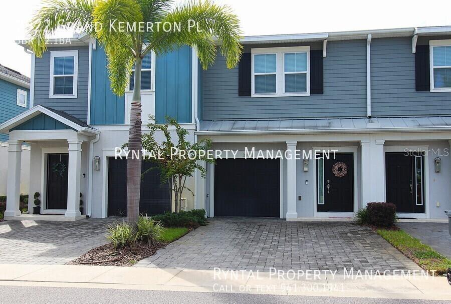 Apply within 24 hours of your conducted showing and once approved you will be credited your application fees towards your first full month's rent! Welcome to paradise in this two-story, 3-bedroom, 2.5-bathroom townhome in Kemerton Place! This beautifully designed home offers serene views of the community pond and blends modern comfort with timeless style. The bright, open-concept first floor features tile flooring, neutral paint, and expansive sliding glass doors that flood the space with natural Florida sunlight. The kitchen is a chef's dream, complete with a spacious island, hardwood cabinets, Cameo Pearl Quartz countertops, and stainless-steel appliances, including a refrigerator, microwave, dishwasher, and range. A half bathroom, utility closets, and access to the garage and screened lanai round out the main level. Upstairs, you'll find three roomy bedrooms, a cozy loft, and a full-sized laundry room for added convenience. The primary suite includes a walk-in closet, custom accessory closet, and a spa-like en suite bathroom with dual sinks, a walk-in shower, and a garden tub. Don't forget to step out onto the screened lanai to unwind with relaxing views of the pond and beautifully landscaped community grounds!
The gated community of Kemerton Place in Tampa is full of tranquil community views. Complete with a sparkling pool, you and your family will enter full relaxation mode, providing the perfect space to wind down after a busy day. Ryntal Property Management has partnered with Obligo to provide a security deposit alternative to qualified renters! Call today for more information. Submit all applications to Ryntal Property Management ONLY!
Qualifications: We run a complete background check that includes credit, income verification, prior landlord and eviction history. In terms of credit, we look at the entire picture as opposed to just the credit score, but in general, we do require a score over 550.