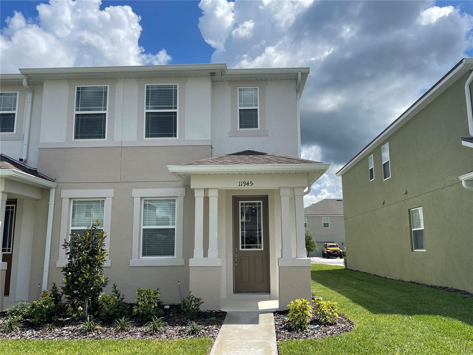 FOR RENT Beautiful townhome in Meridian Park Community within the Lake Nona area with 4 Bedrooms and 2.5 Bathrooms. End unit townhome offers two stories, an open concept combination living and dining room. The elegant full kitchen features all stainless steel appliances, 42" wood cabinets with granite countertops, as well in two bathrooms. A comfortable layout with good-sized bedrooms and bathrooms, fully tile flooring on the first floor, and carpet in the bedrooms. Upstairs are the four bedrooms and the laundry room, washer and dryer are included. All of this and a two-car garage with a long driveway. The rent includes access to Meridian Park's amenities: community pool, cabana, game room, clubhouse with a fully equipped kitchen, fitness center, walking trails, lawn care, and 1GB of internet at home. The location is the key, just minutes from 417, Orlando International Airport, Lake Nona Medical City, shopping, entertainment, UCF, and Valencia College. Make a showing appointment, and let's rent this lovely new home.